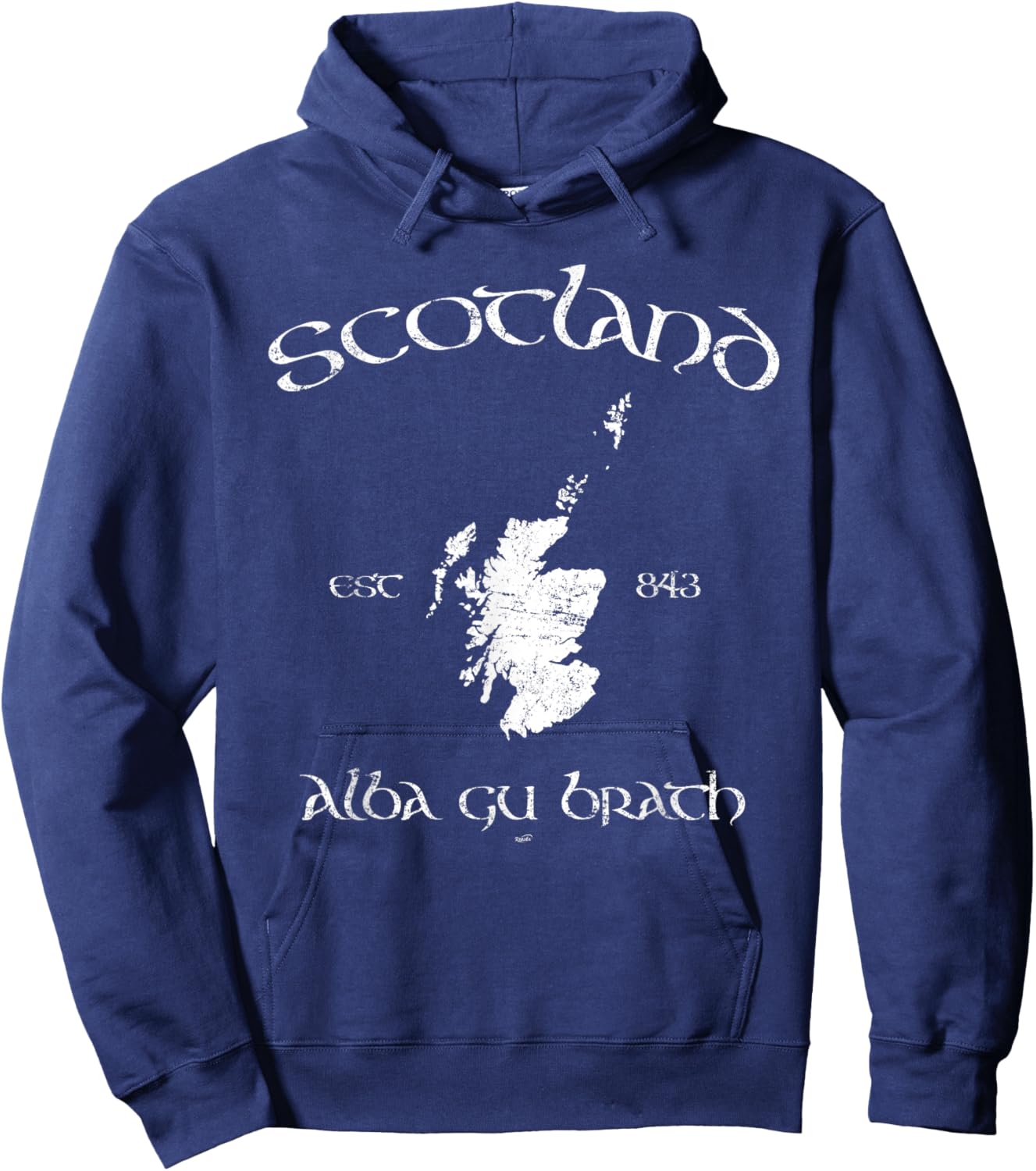 Scotland map - scottish national pride vintage Hoodie - Hoodie | Navy