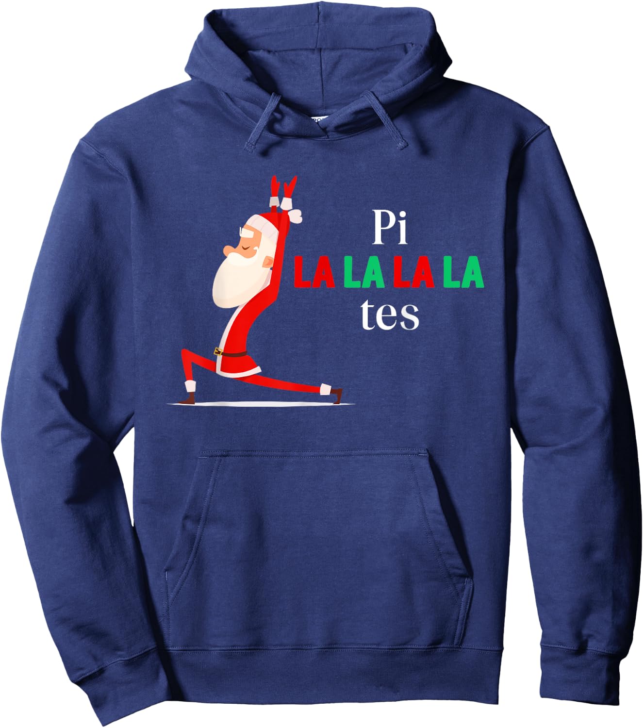 Pi La La La La Tes Pilates Christmas Song Jingle Bell Hoodie - Hoodie | Navy