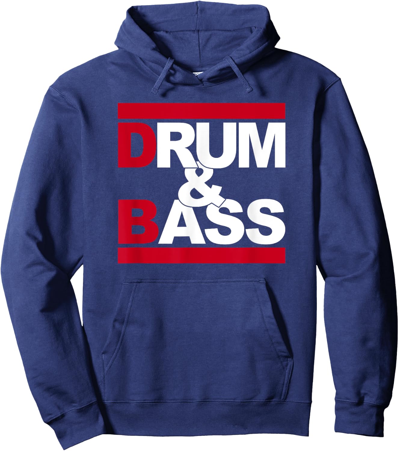 Love Drum and Bass Rum and Ass Funny Music Lover , Black, S Hoodie - Hoodie | Navy