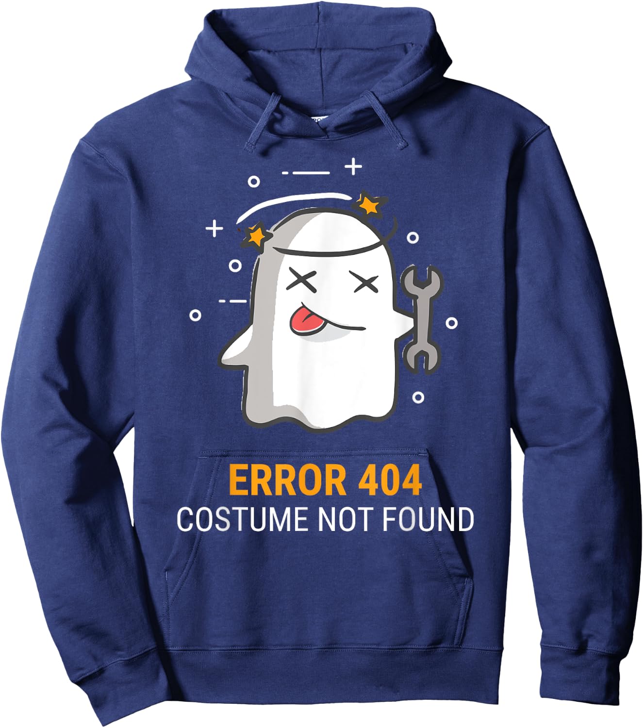 Error 404 Costume Not Found Easy Halloween Ghost Hoodie - Hoodie | Navy