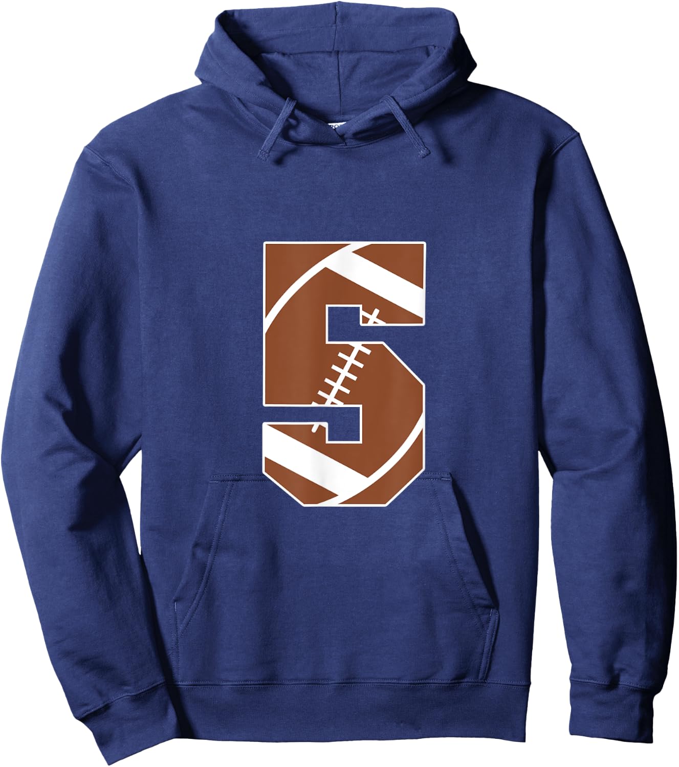 5th Birthday Kids Football Birthday Party 5 Years Old Boys Hoodie - Hoodie | Navy