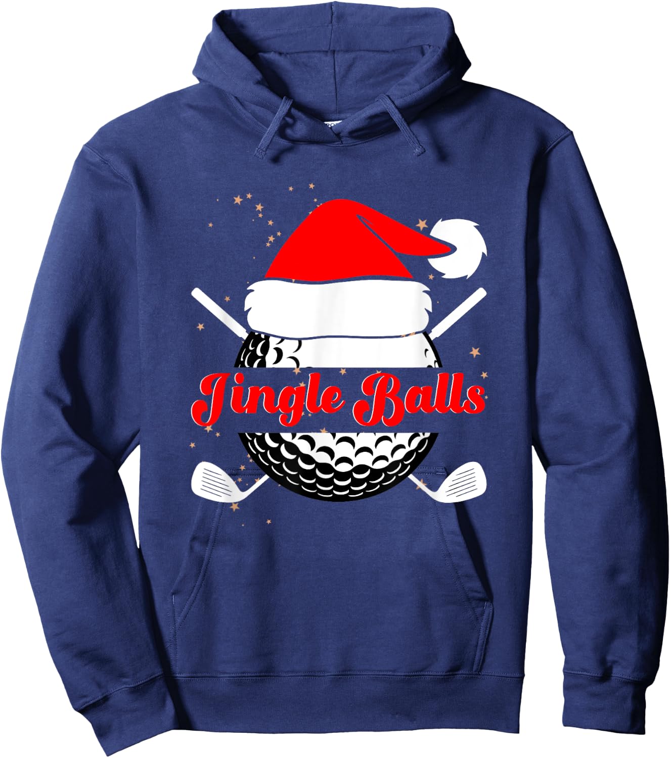 Jingle Balls Funny Golfing Christmas Golf Ball Hoodie - Hoodie | Navy
