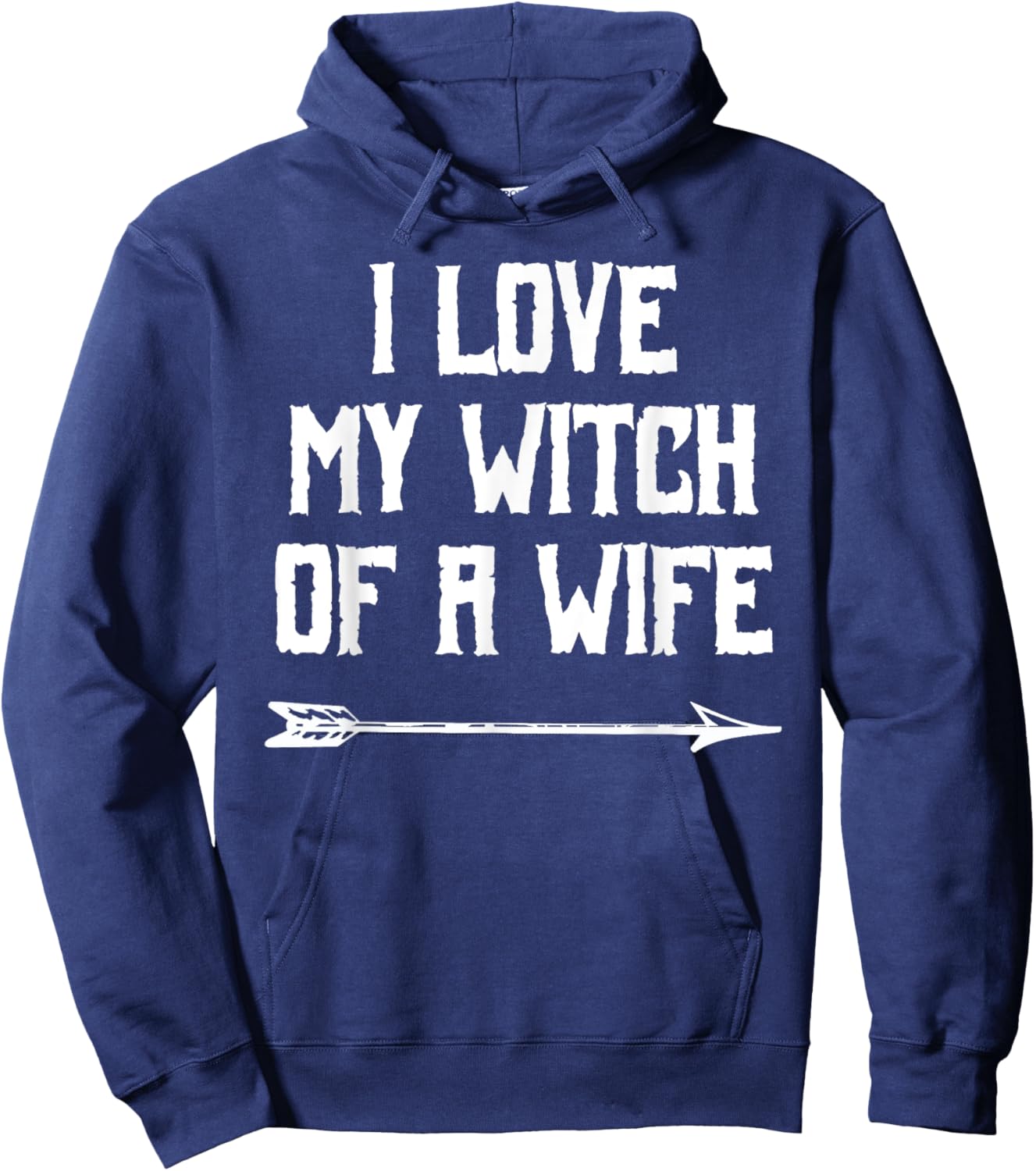 Witch of a Wife - Funny Couples Halloween Hoodie - Hoodie | Navy