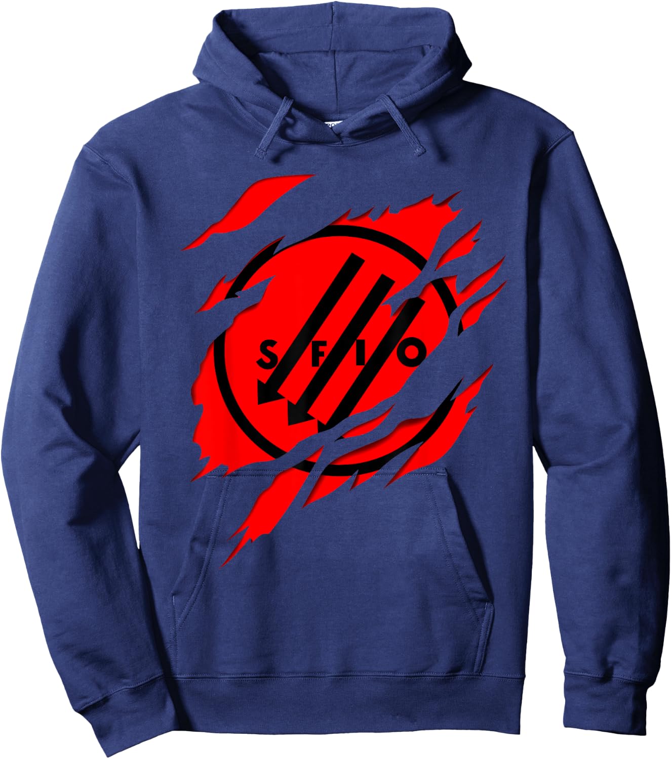 SFIO French Section of Workers' International 3D Effect , Black, S Hoodie - Hoodie | Navy
