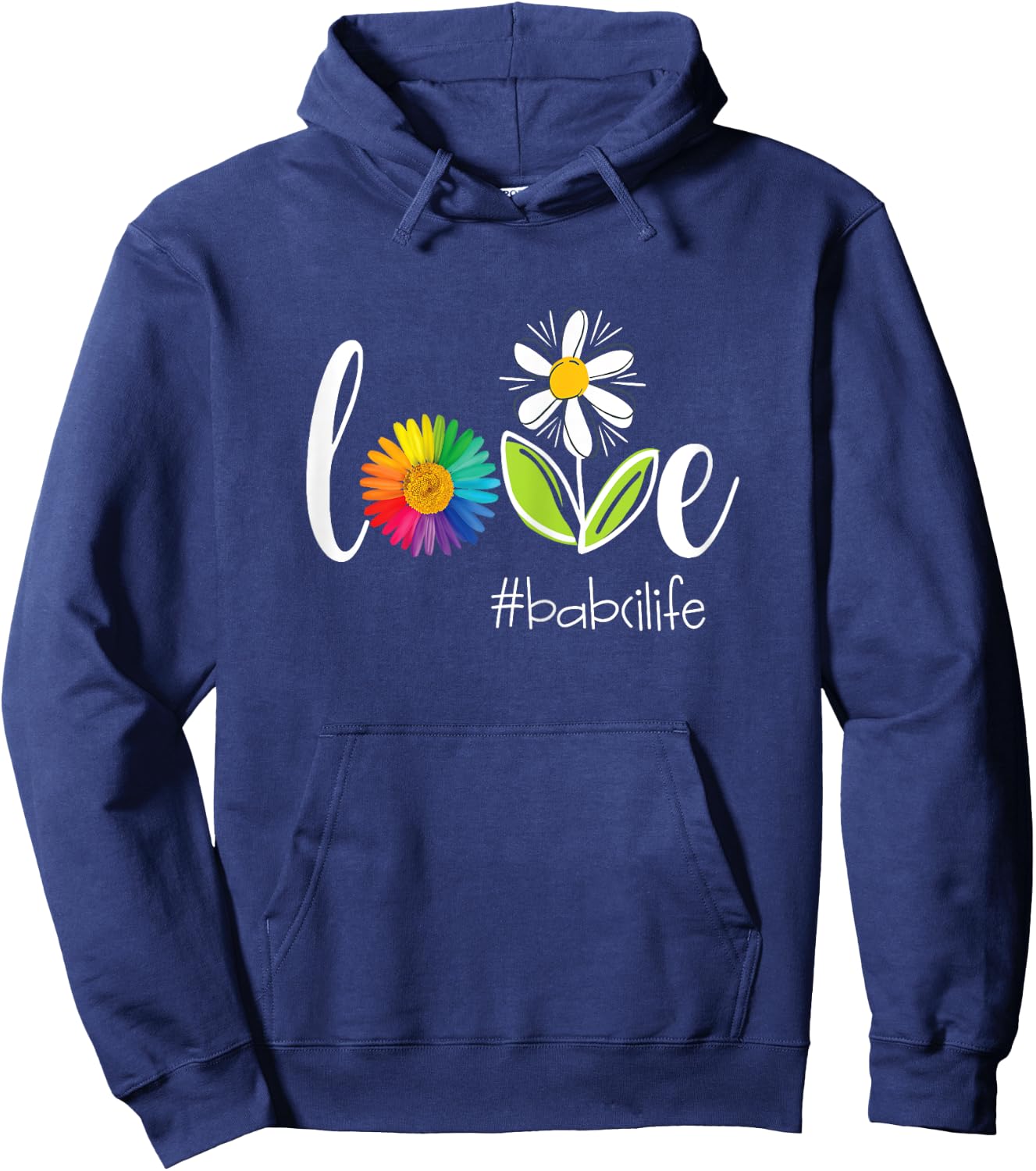 Love Babci Life - Flower Hoodie - Hoodie | Navy