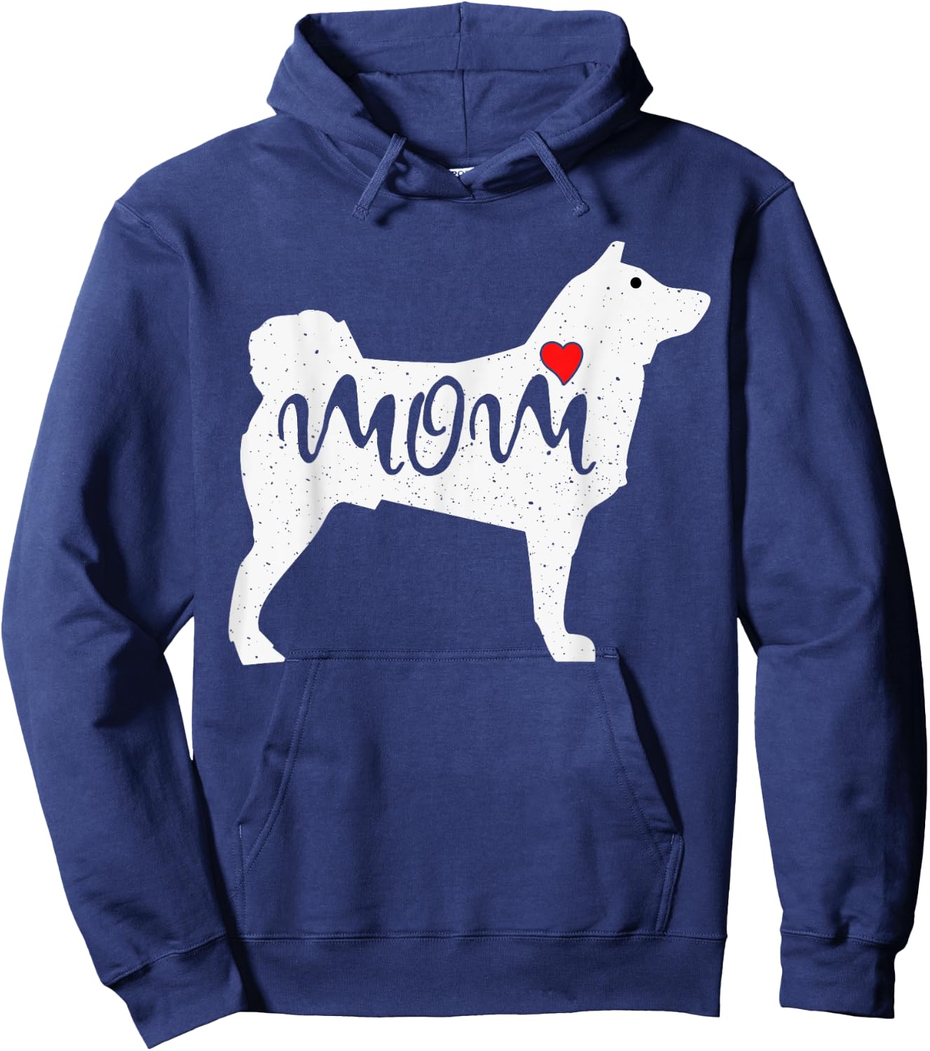 Akita Inu Dog Mom Mothers Day Heart Puppy Lover Hoodie - Hoodie | Navy