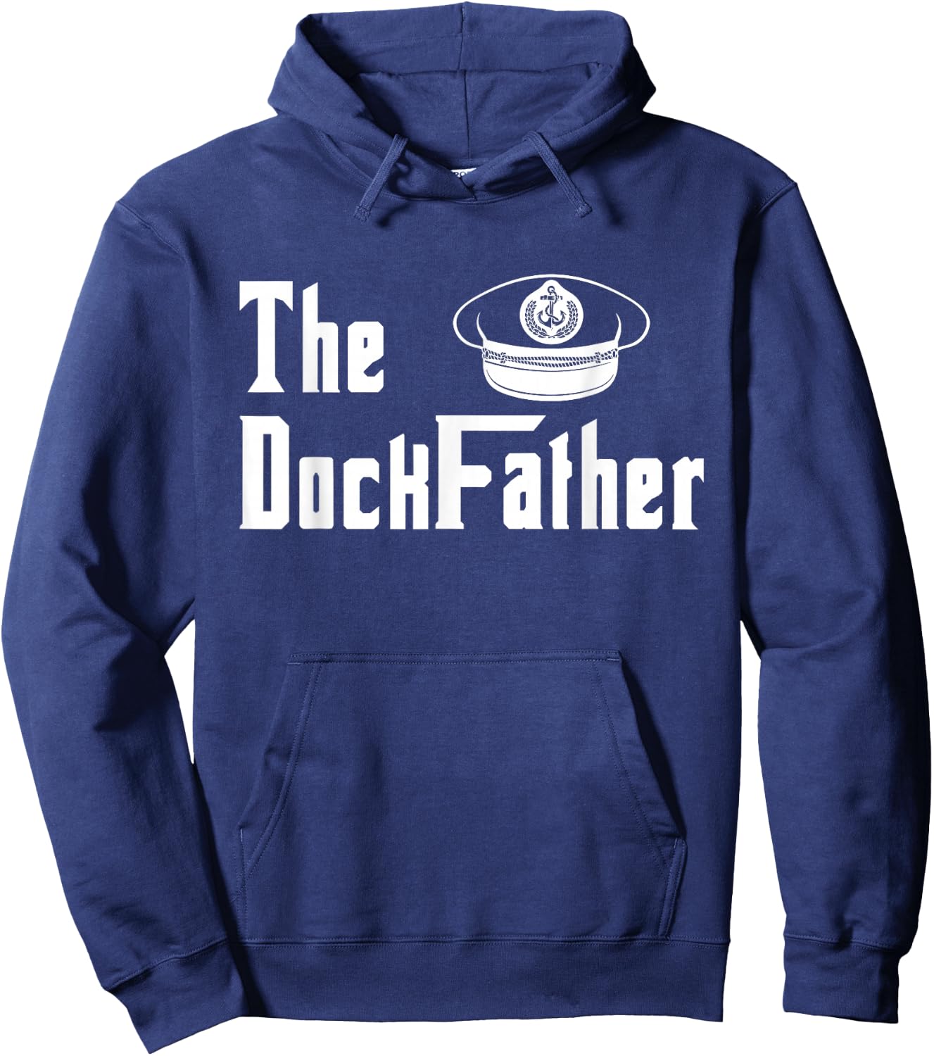 The Dock Father Captain Of The Boat Dad Funny Fathers Day Hoodie - Hoodie | Navy