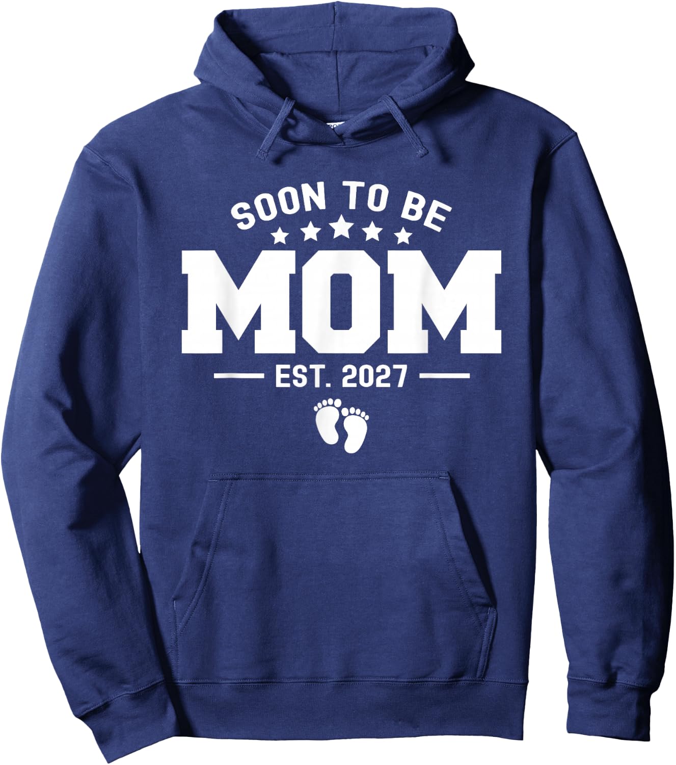 Soon to Be Mom Est. 2027 Women Pregnancy Promoted to Mommy Hoodie - Hoodie | Navy