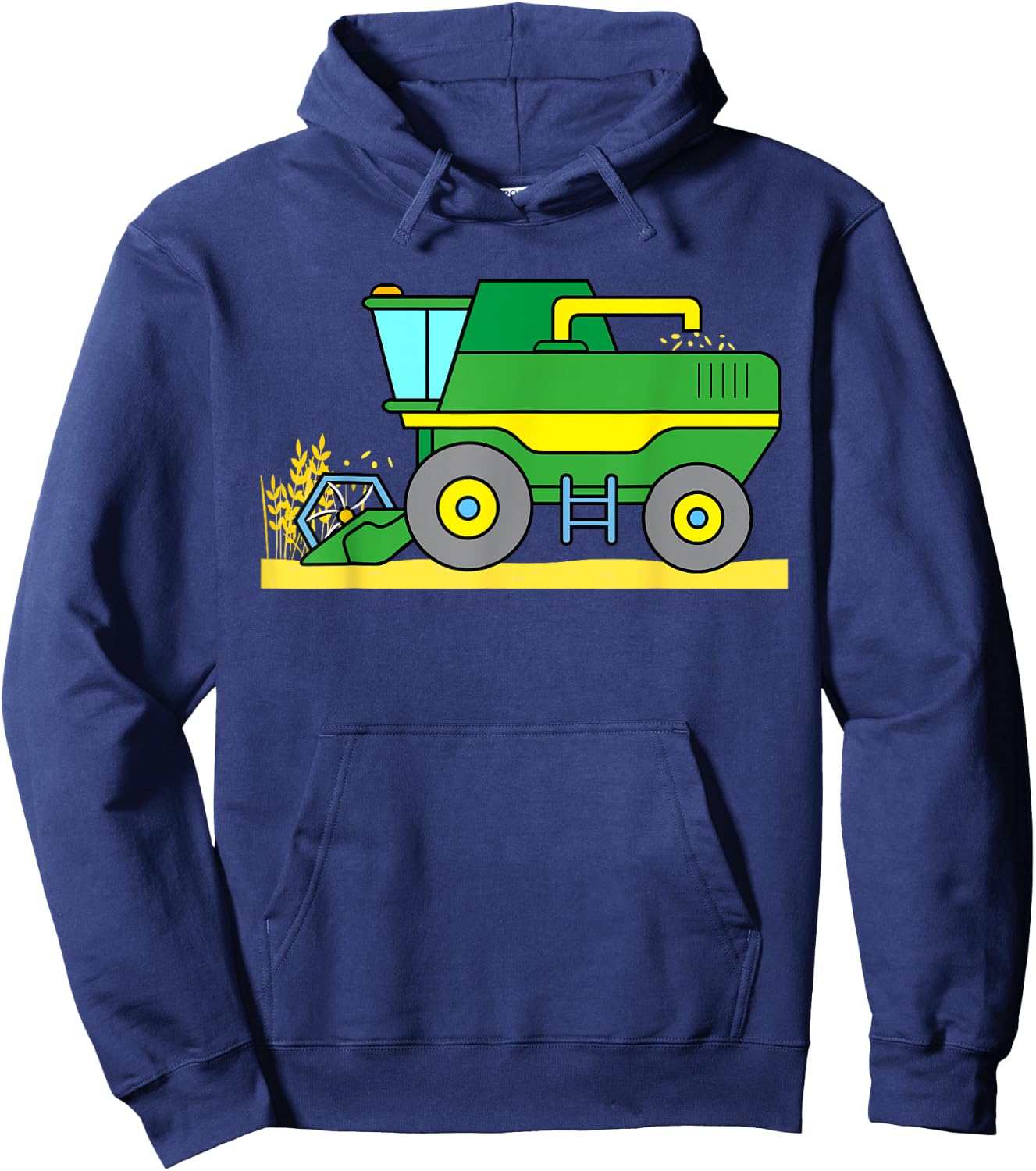 Combine Harvester Harvest Field Boy Girl Women Men Farm Hoodie - Hoodie | Navy