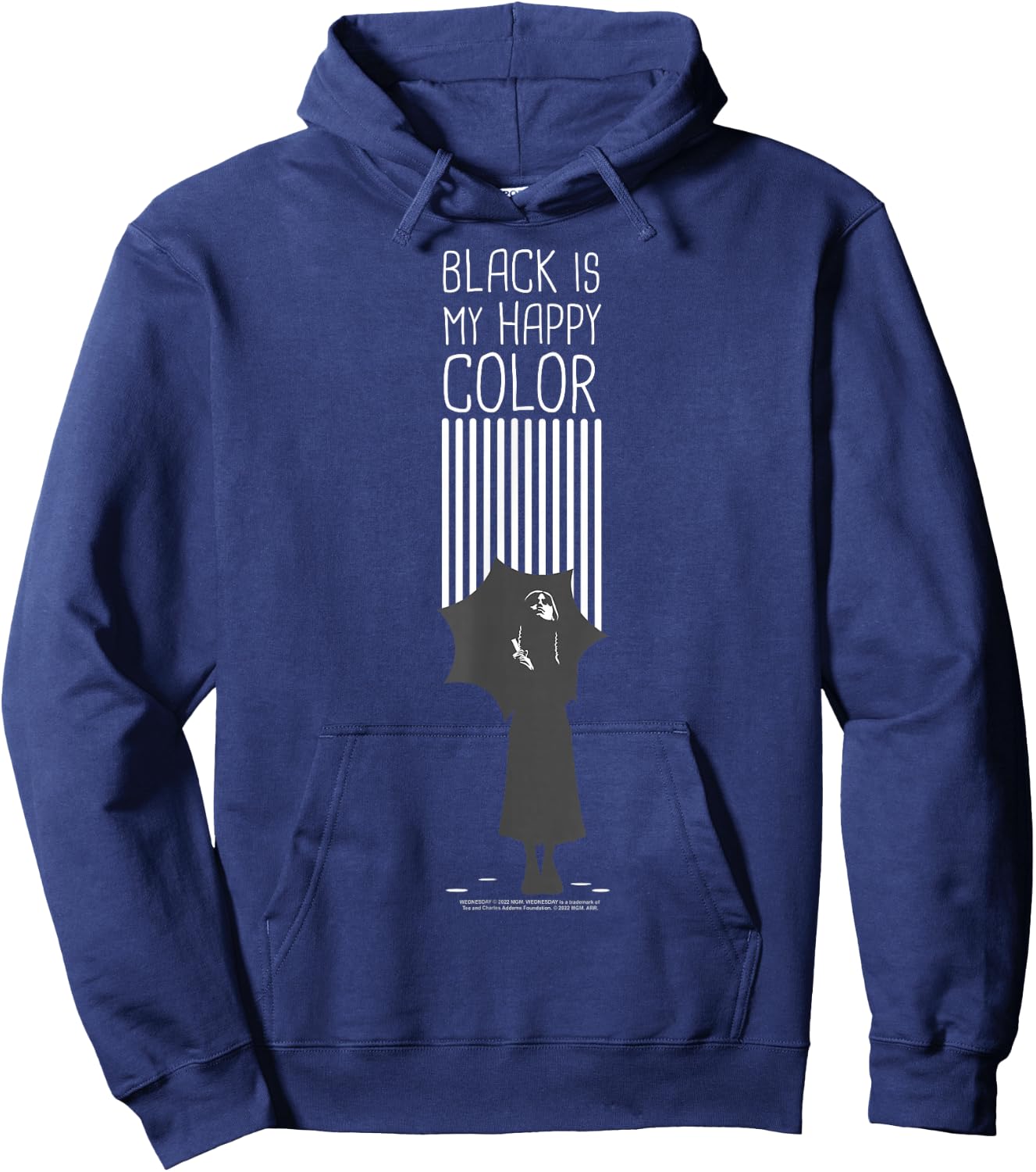 Wednesday Black is My Happy Color Quote Hoodie - Hoodie | Navy
