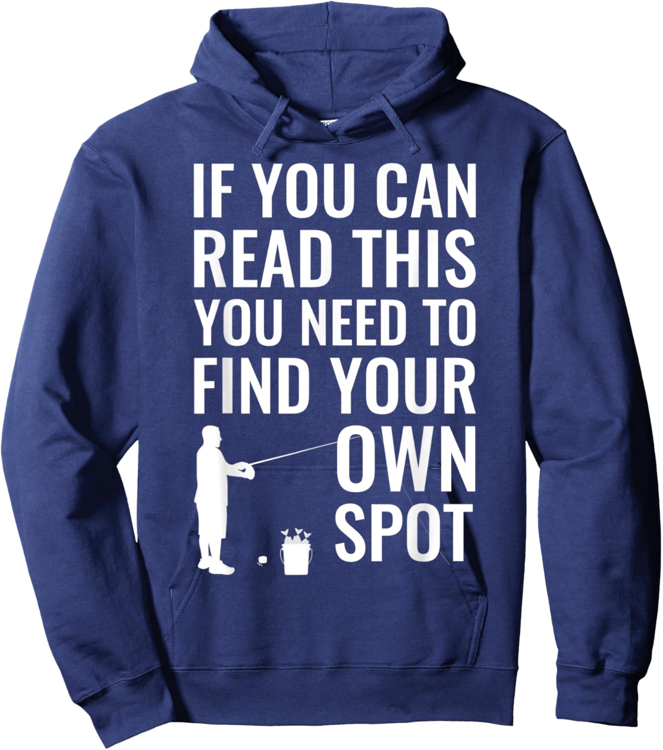 Funny Fishing Spot Fisherman Attitude Fishing Humor Hoodie - Hoodie | Navy