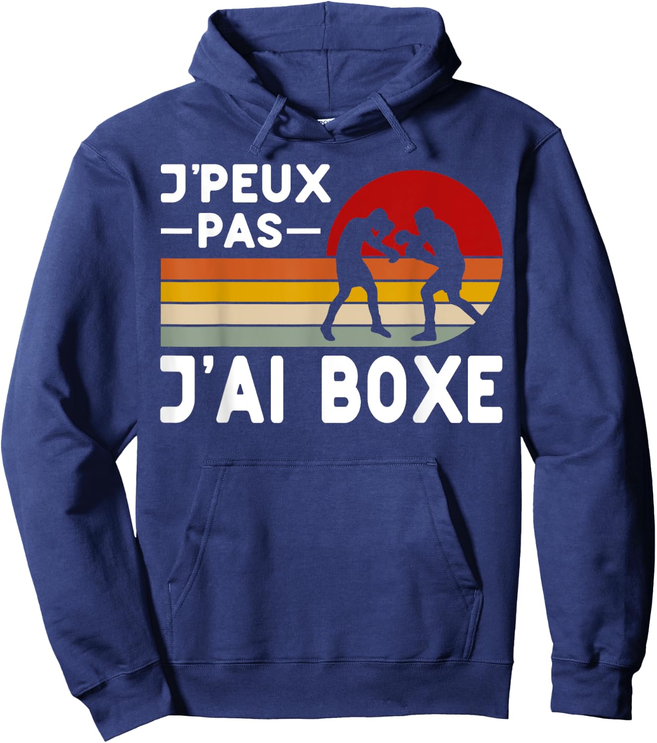 Je Peux Pas J'ai Boxe Humour Boxer Boxer Coach Funny Hoodie - Hoodie | Navy