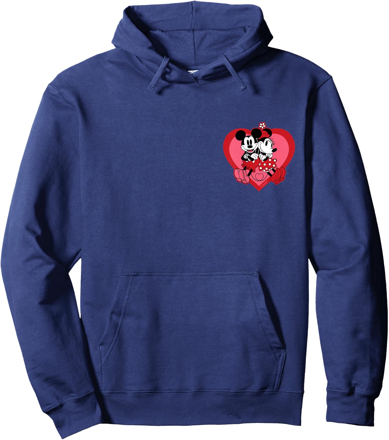 Disney Mickey & Minnie Mouse Couples Valentine’s Tail Heart Hoodie - Hoodie | Navy