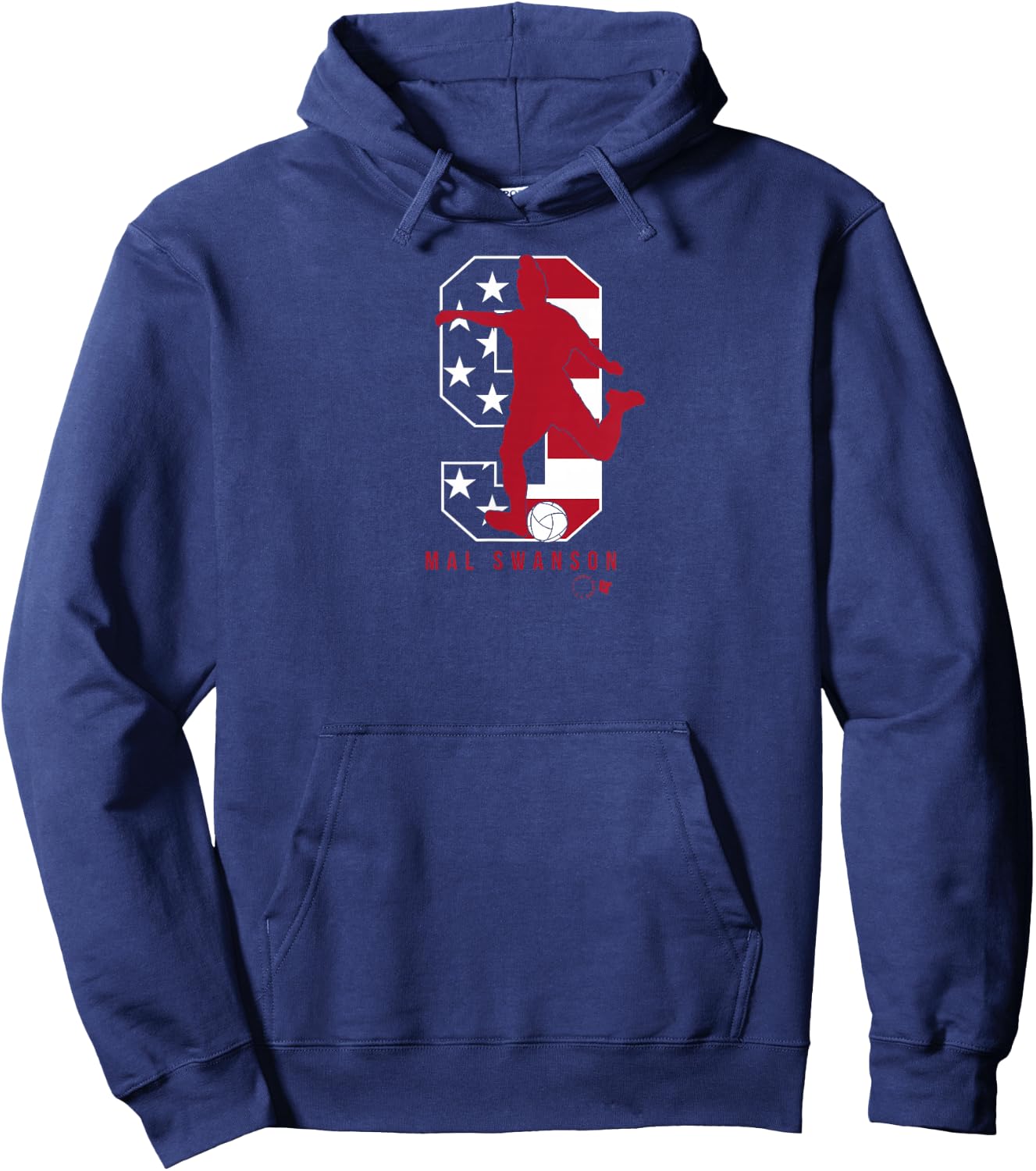 Mal Swanson 9: USWNT Players Association - USA Soccer Hoodie - Hoodie | Navy