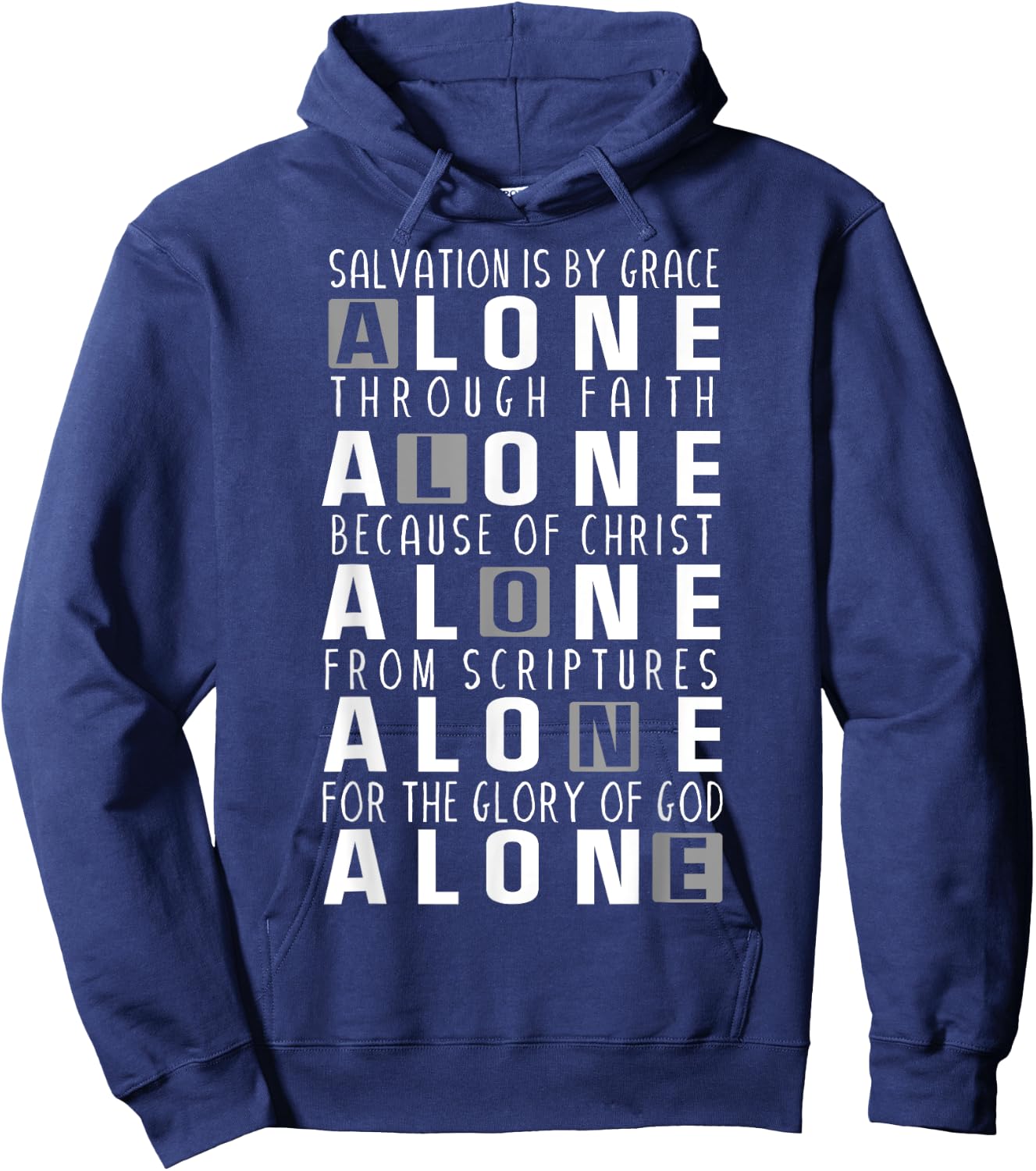 Five Solas of the Reformation Hoodie - Hoodie | Navy