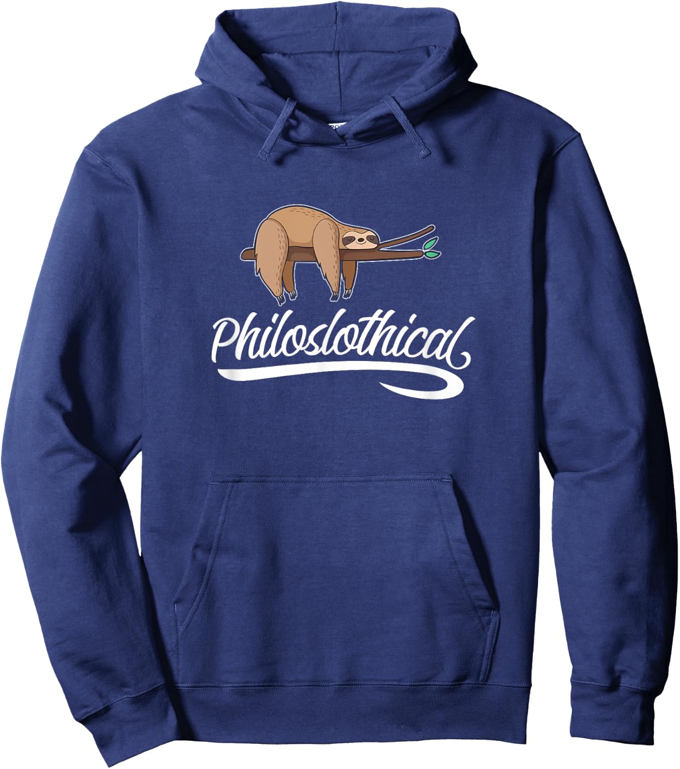 Philoslothical Sloth Funny Philosophical Pun Philosophy Gift Hoodie - Hoodie | Navy