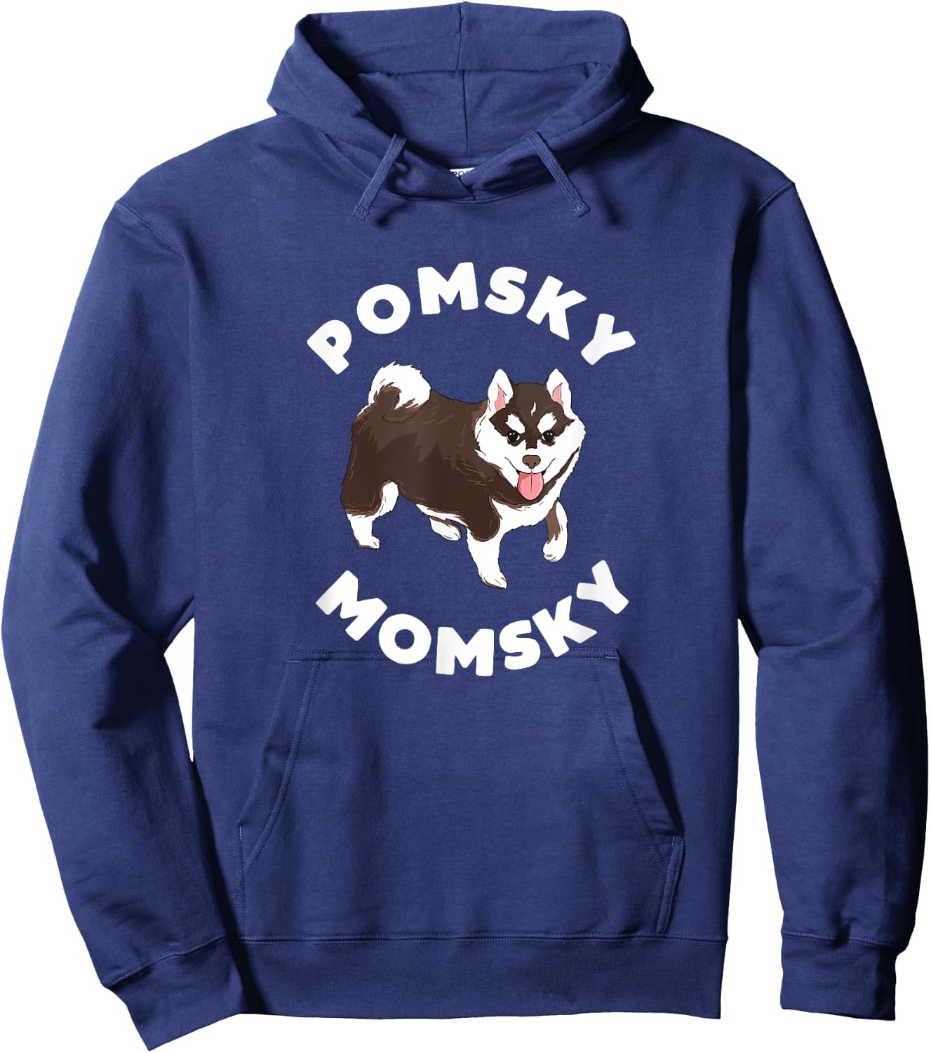 Pomsky Momsky for Dog Pet Mom Hoodie - Hoodie | Navy