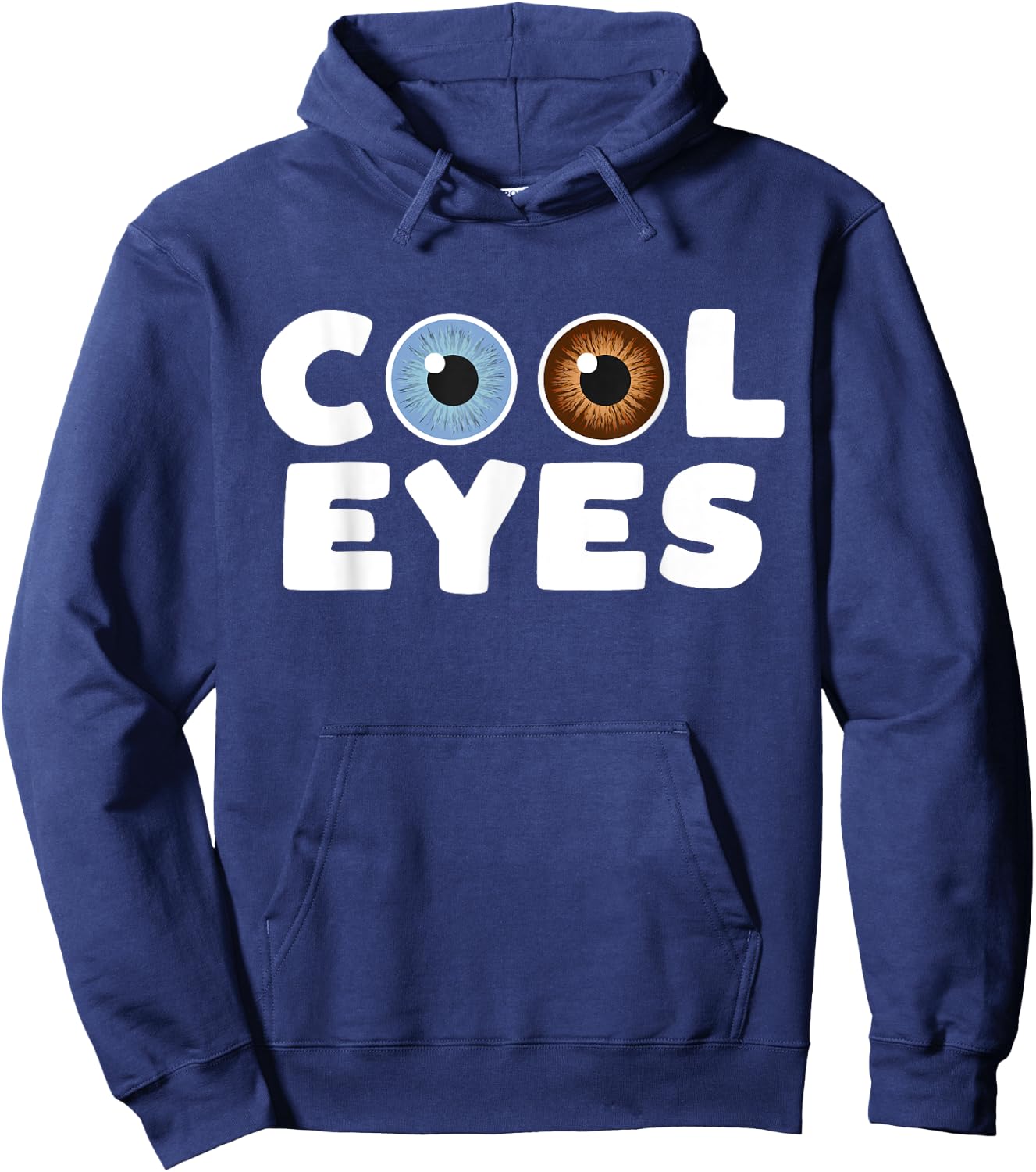 Different Gray and Brown Eyes: An Heterochromia Hoodie - Hoodie | Navy