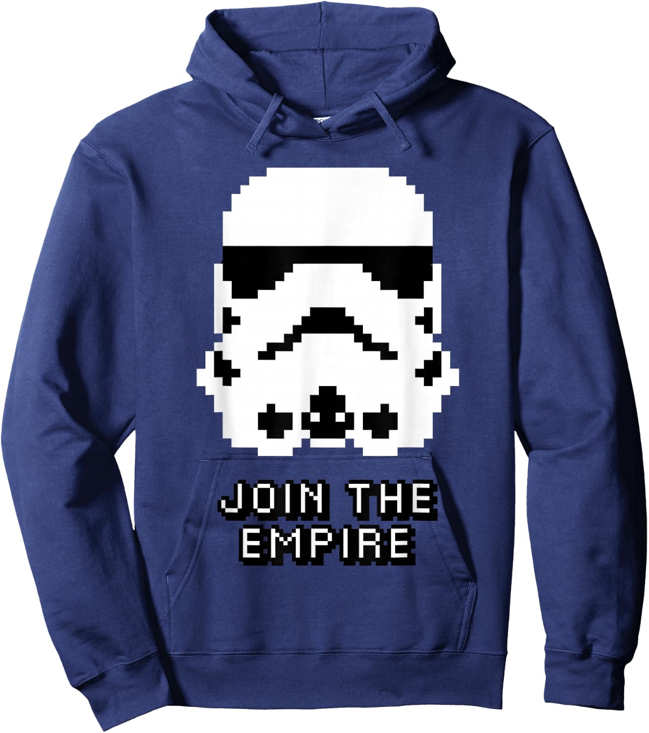 Star Wars Stormtrooper Big Face Pixel Art Join The Empire Hoodie - Hoodie | Navy