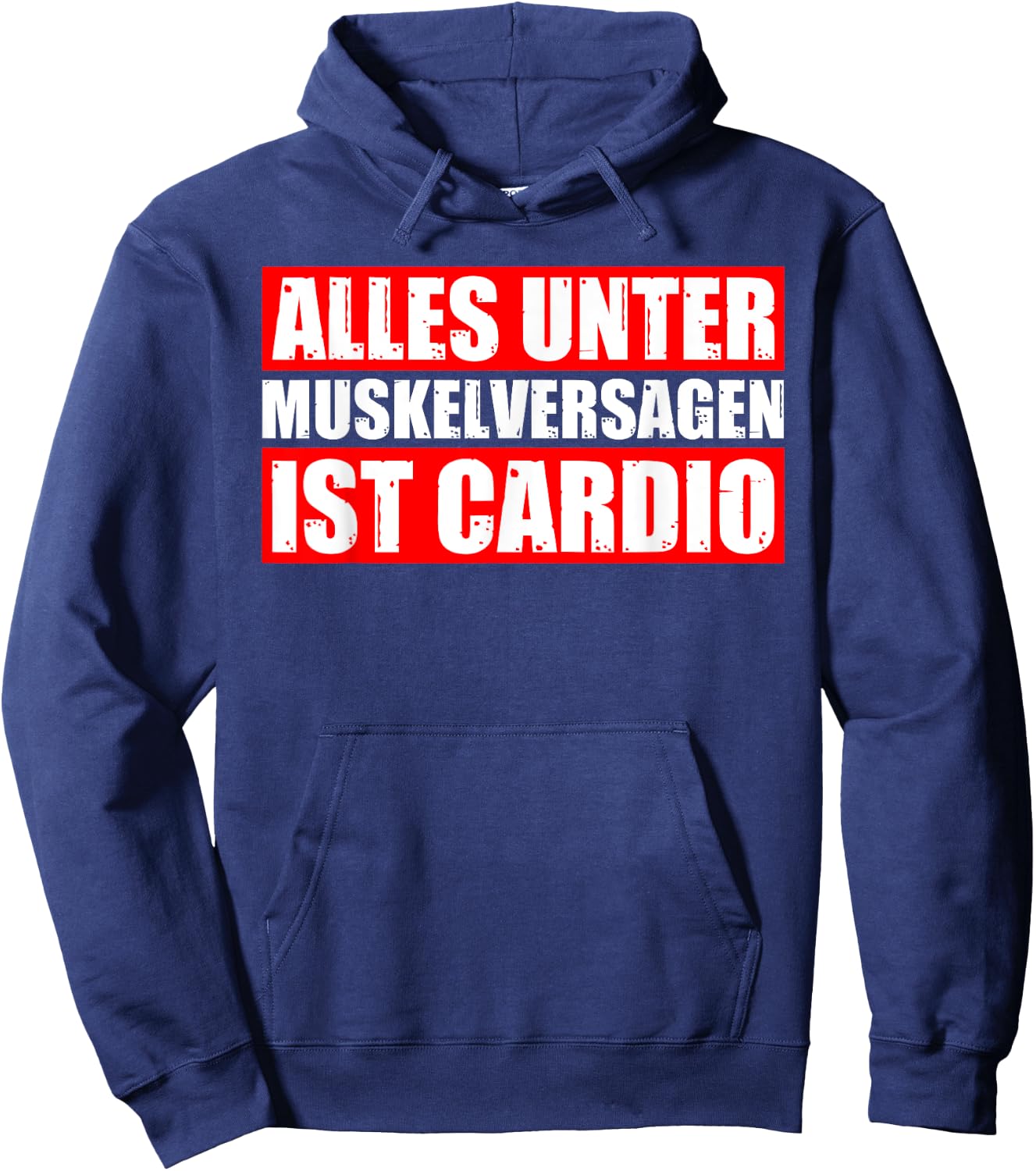 Cardio Kraftsport Gym Funny Bodybuilding , black Hoodie - Hoodie | Navy