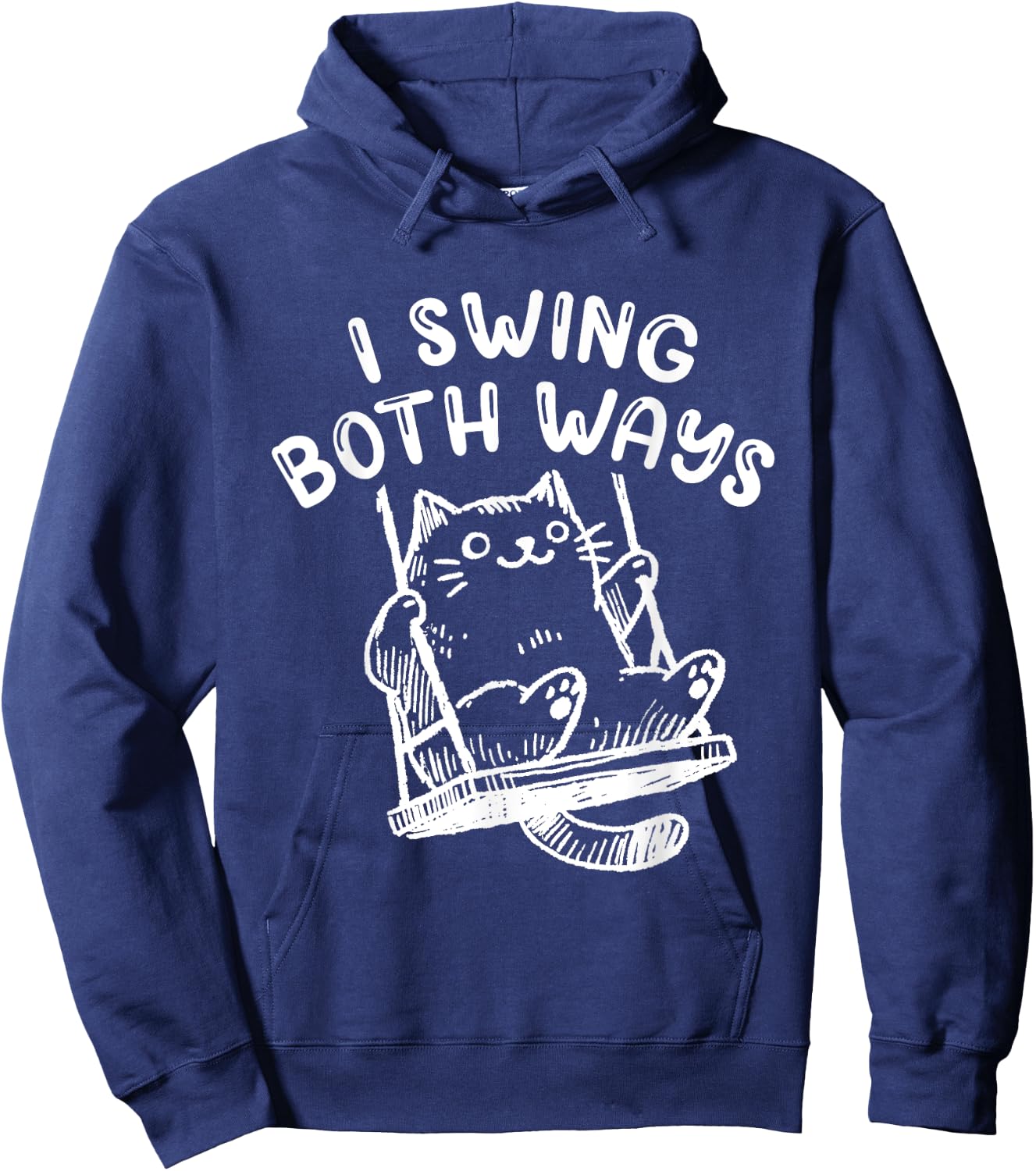 Bisexuell Bi Pride Cute Cat I Swing Both Ways Women Hoodie - Hoodie | Navy