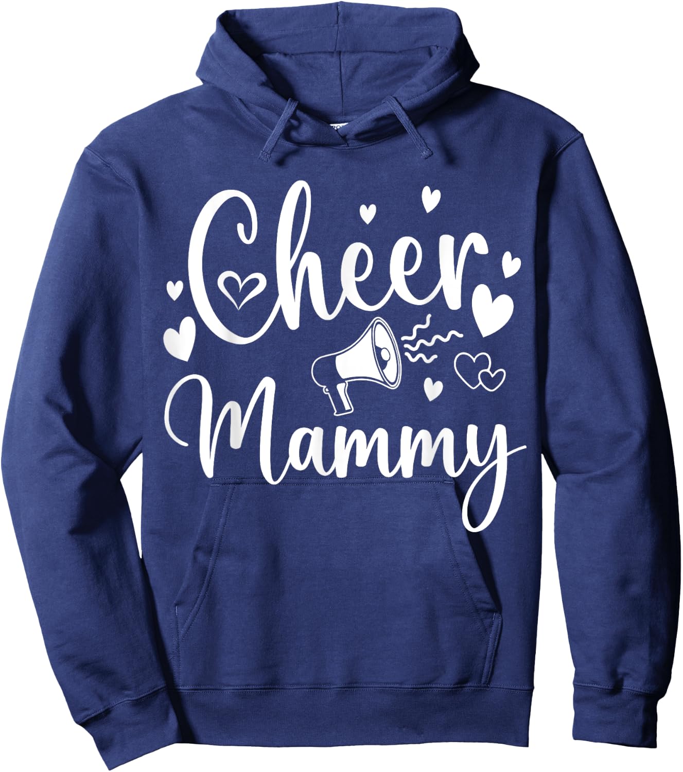Funny Cheer Mammy Cheerleading Cute Mom Grandma Matching Hoodie - Hoodie | Navy