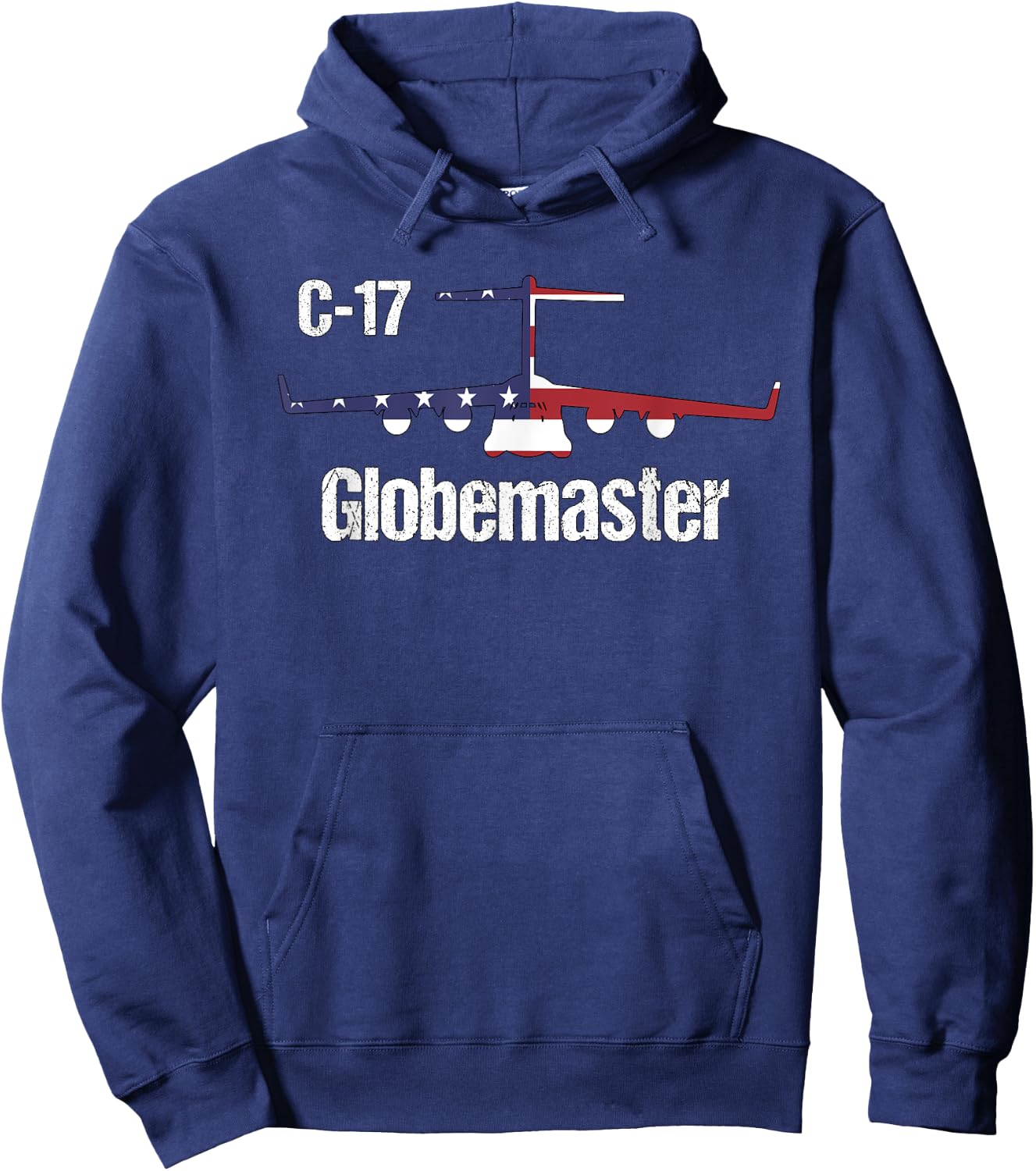 C17 Globemaster Air Force Pilot Gifts American Flag Aviation Hoodie - Hoodie | Navy