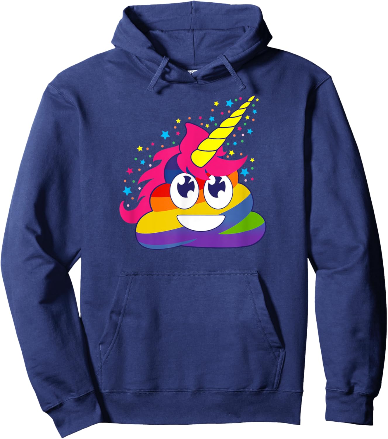 Rainbow Unicorn Poop Funny Cute kawaii kids adults Gift Hoodie - Hoodie | Navy