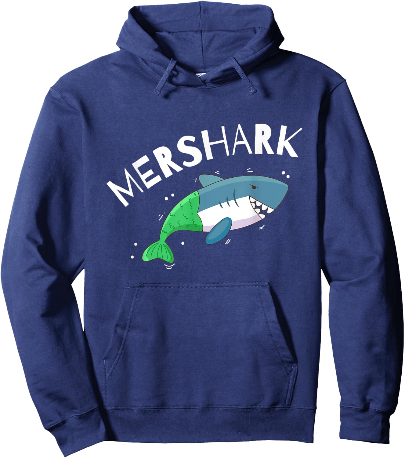Mershark Funny Mermaid Shark Gift Shark Lovers Hoodie - Hoodie | Navy