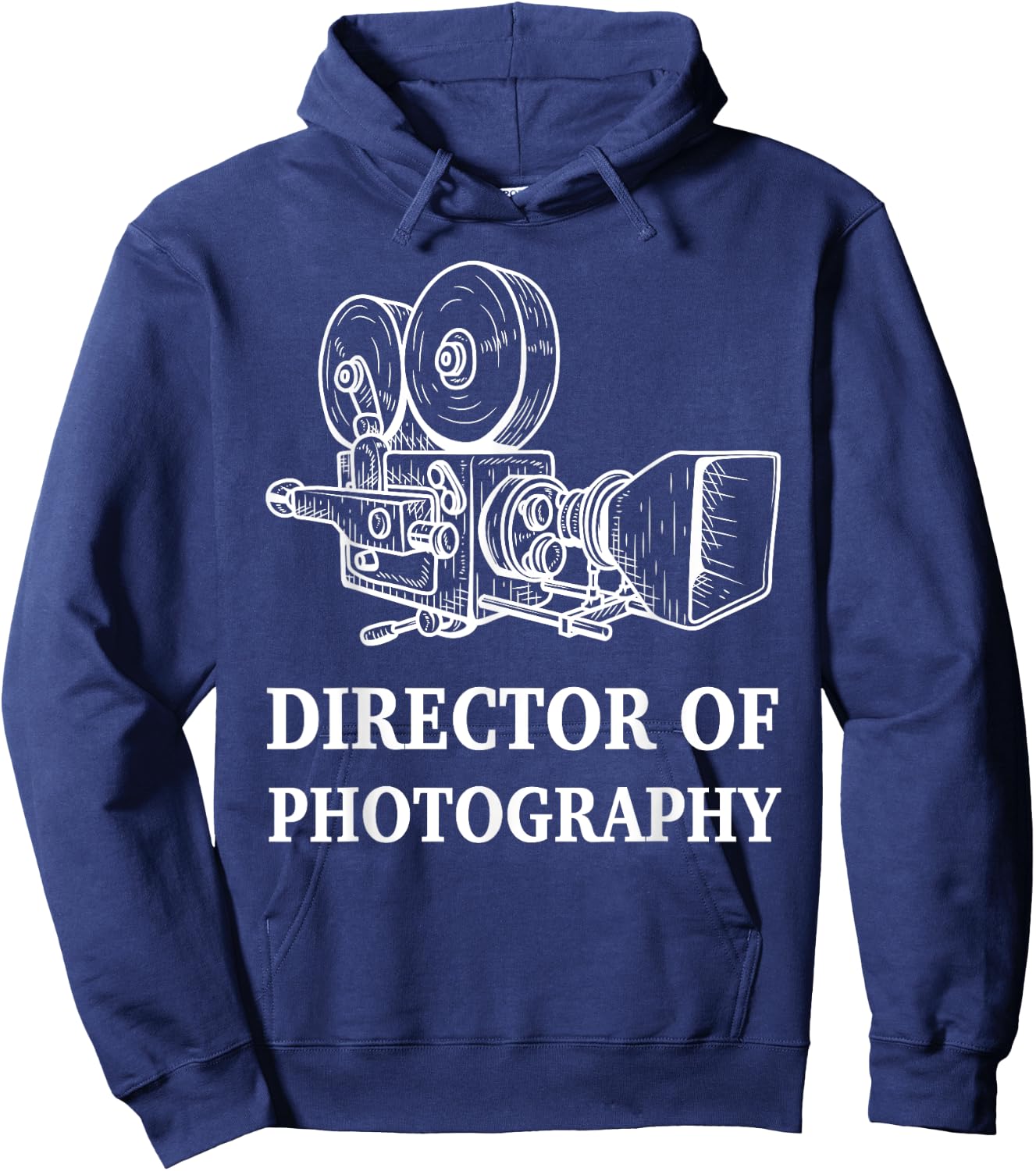 Vintage Movie Camera Cinematography Director Photography DP Hoodie - Hoodie | Navy