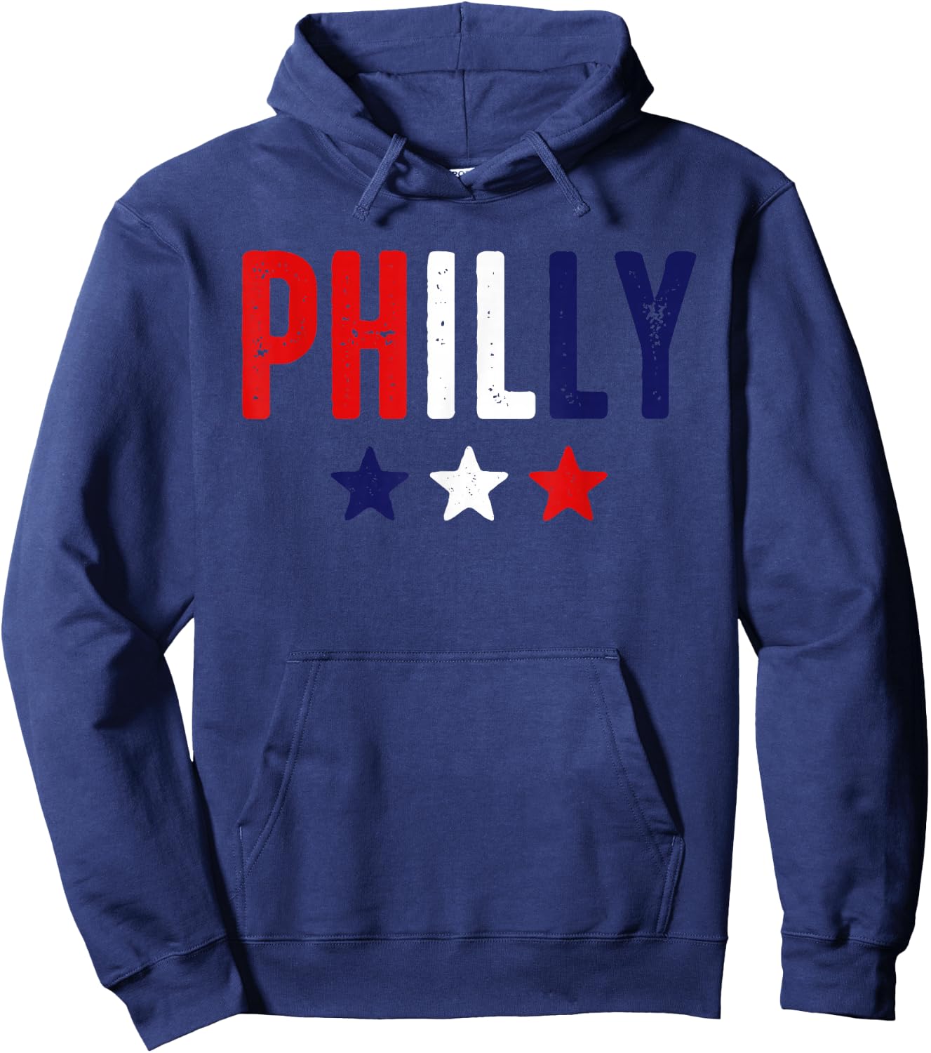 Philadelphia Red White Blue Stars 4th of July Patriotic Gift Kids Men Hoodie - Hoodie | Navy