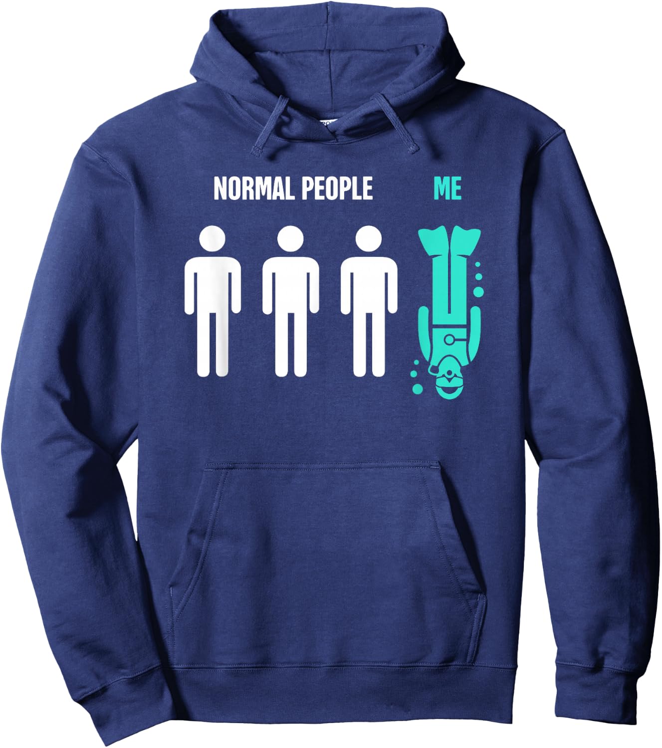 Normal People VS Me | Funny Scuba Diving Hoodie - Hoodie | Navy