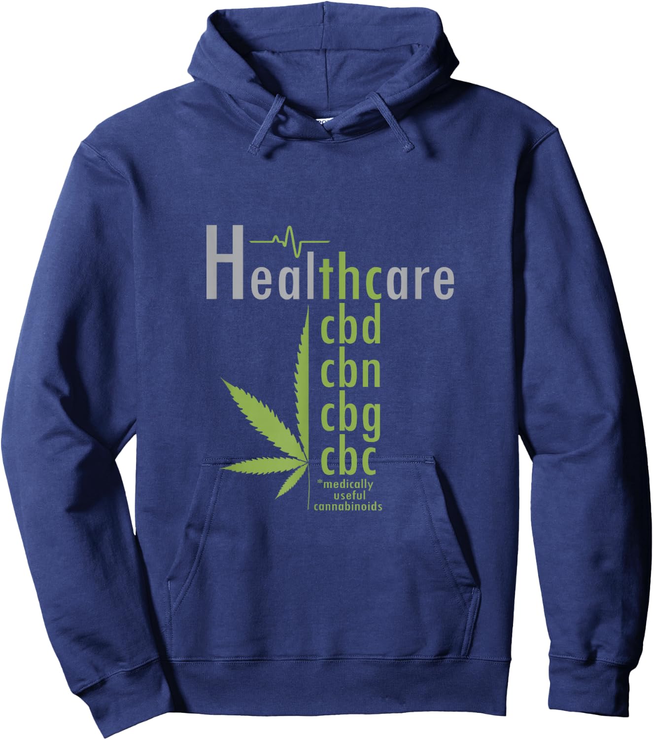 Healthcare| Marijuana Cannabis 420 Pot Stoner THC Hoodie - Hoodie | Navy
