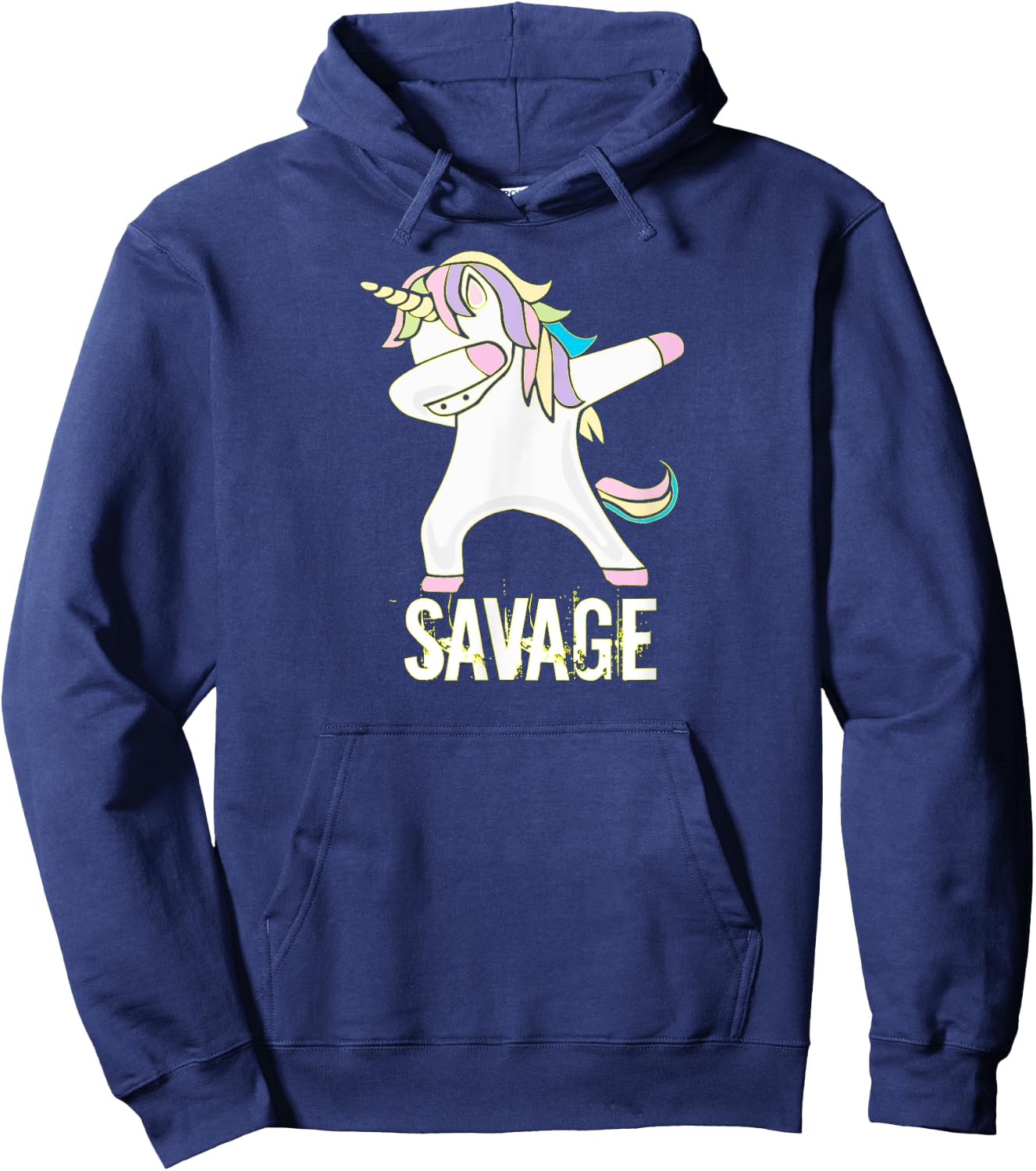 Savage Unicorn Shirt for Youth Adult Women Girls Hoodie - Hoodie | Navy