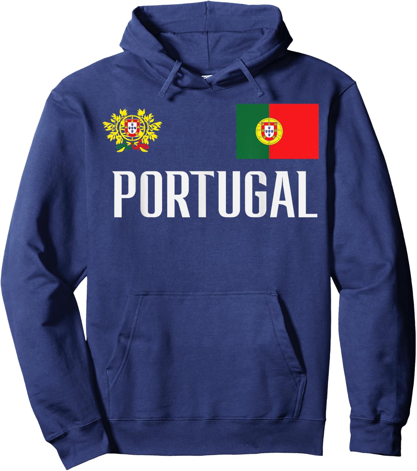 Portugal Flag Portuguese Football Soccer Fan Men Women Kids Hoodie - Hoodie | Navy