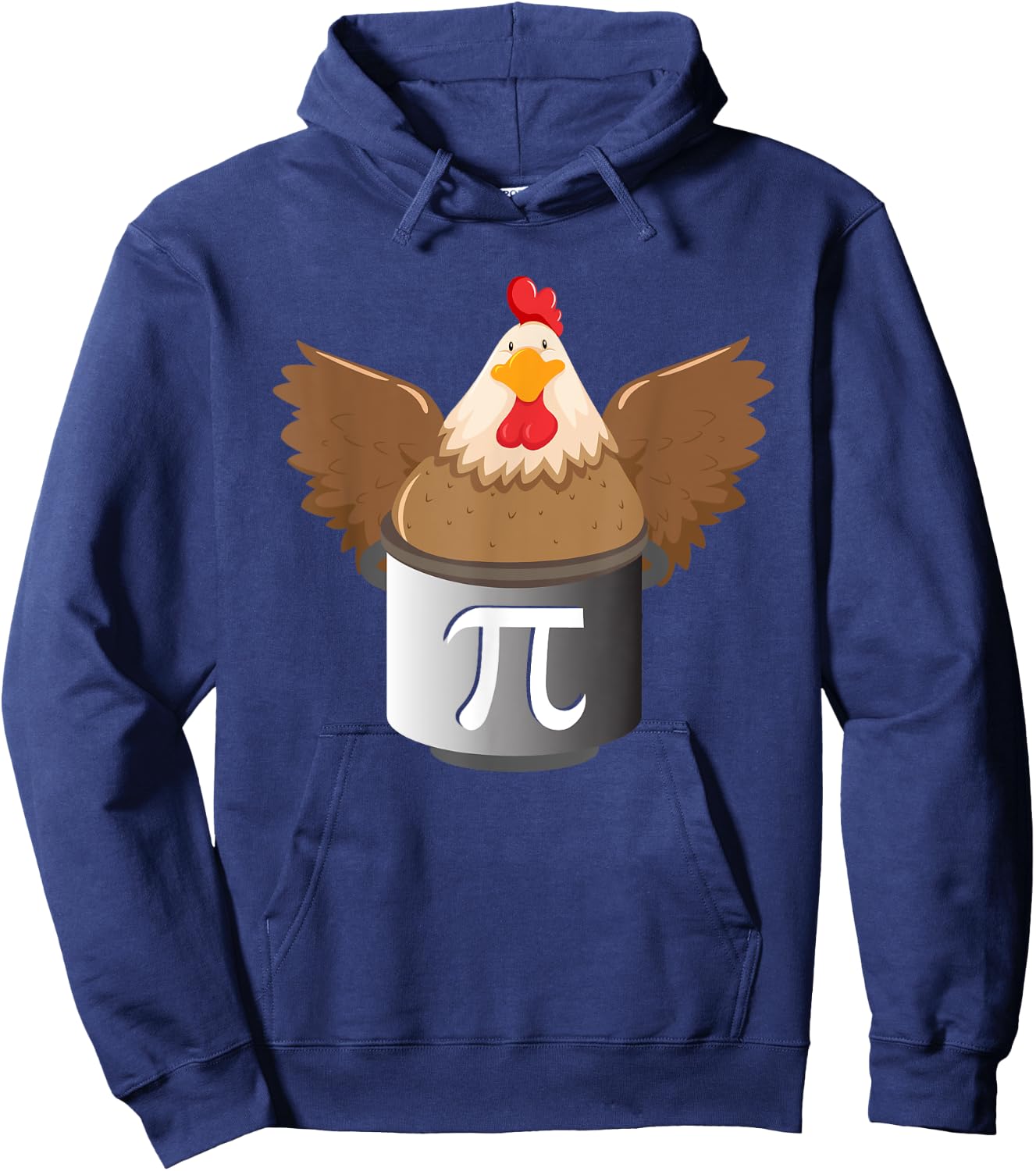 Chicken Pot Pi - Funny Pi Math Lover Math Teacher Math Geek Hoodie - Hoodie | Navy