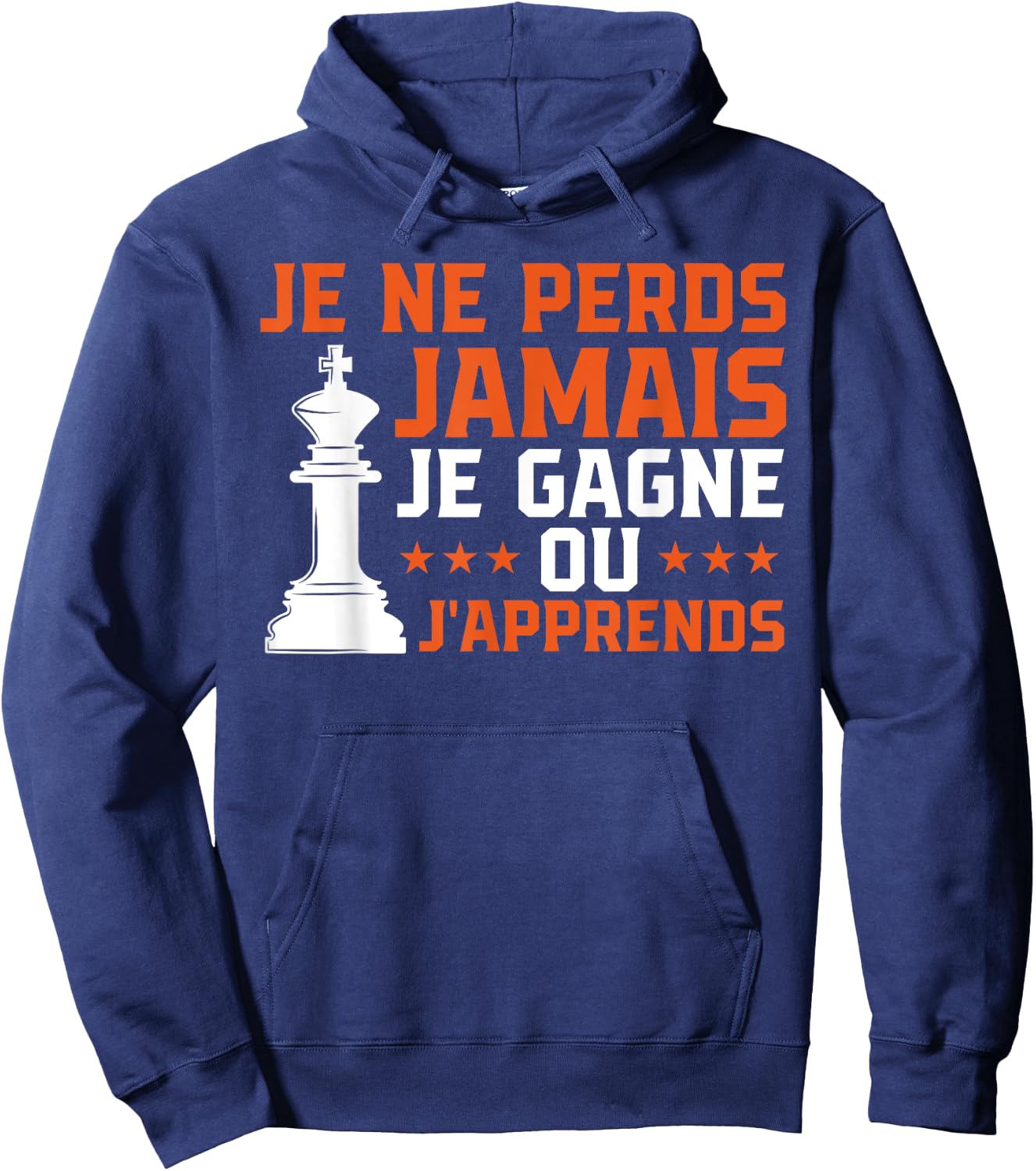 Funny Chess I Never Lose I Win Or I Learn , Black, S Hoodie - Hoodie | Navy