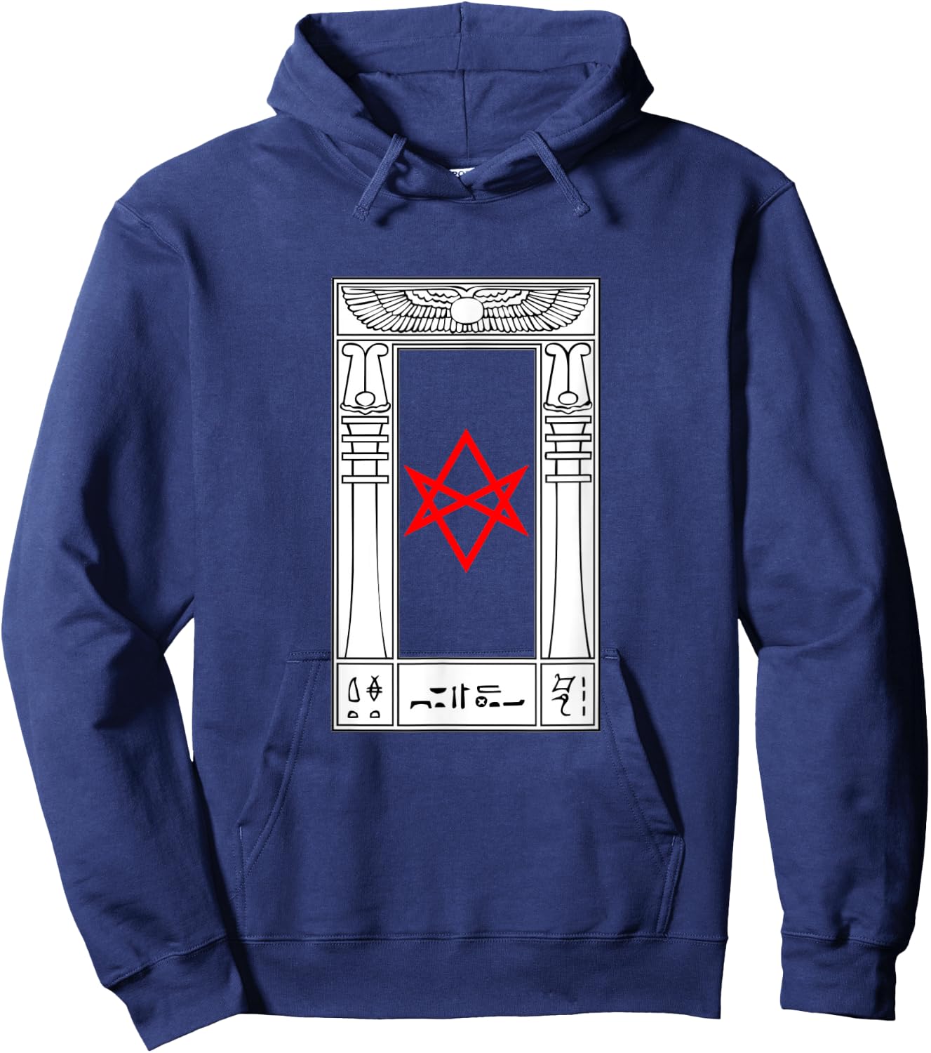 Thelema Portal Unicursal hexagram symbol - Crowley Magick Hoodie - Hoodie | Navy
