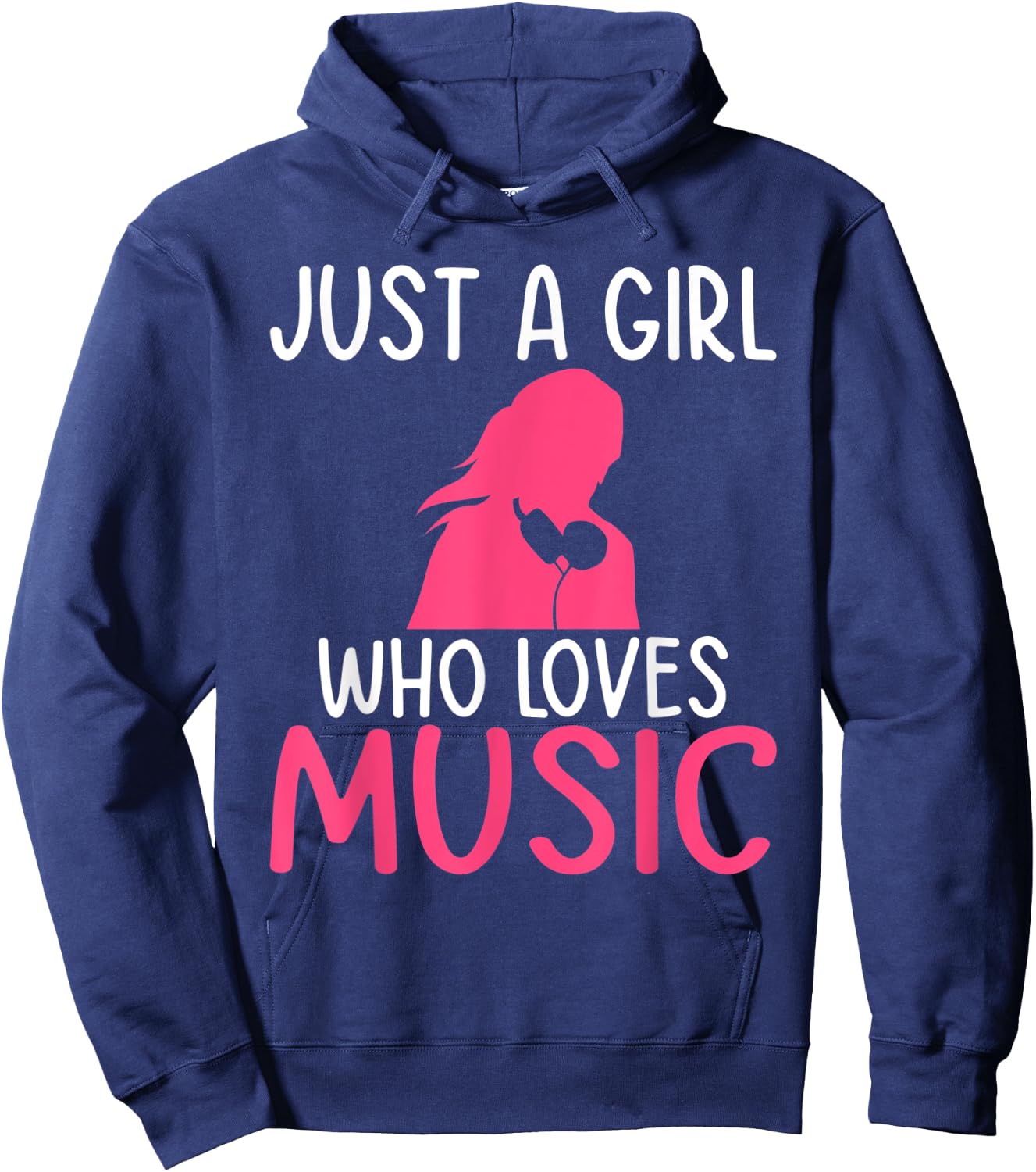 Just a Girl who loves Music Lover Hoodie - Hoodie | Navy
