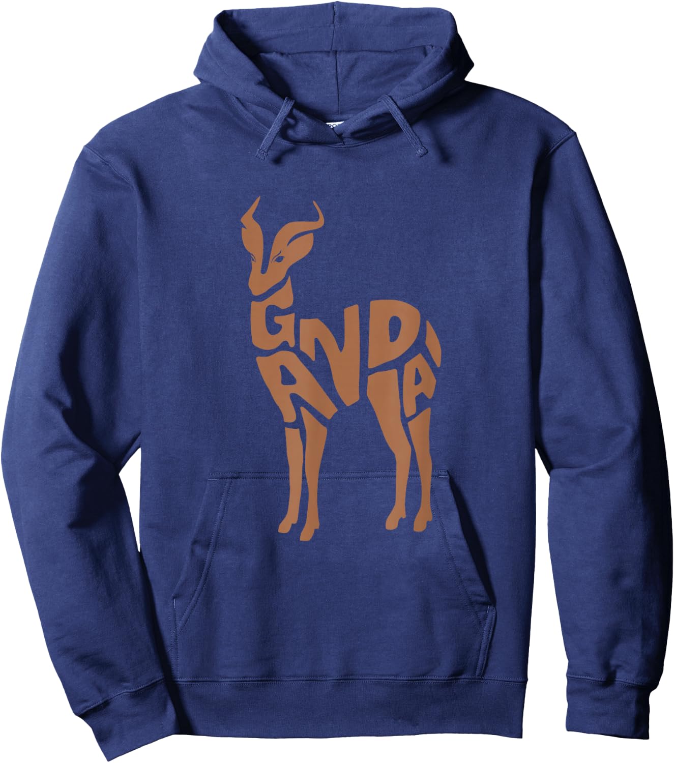 Ugandan Kob Uganda Word Art - Funny African Animal Hoodie - Hoodie | Navy