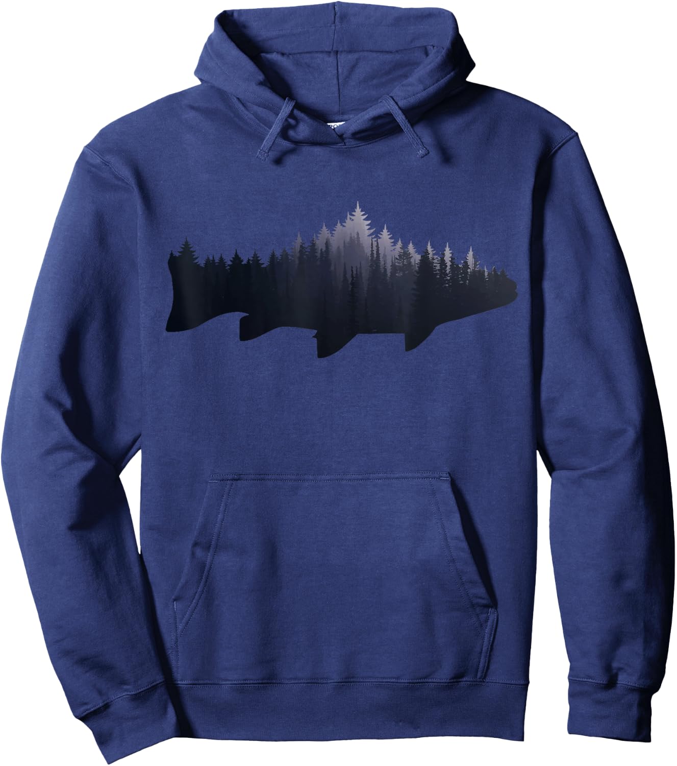 Trout - Fly Fishing Nature Outdoor Fisherman Gift Hoodie - Hoodie | Navy