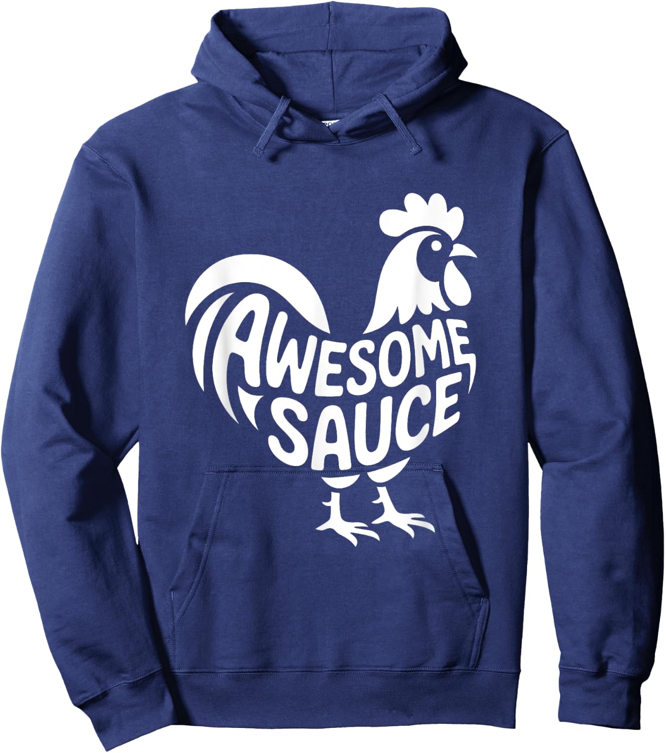 AWESOME SAUCE with Picture of Rooster FUNNY Hoodie - Hoodie | Navy