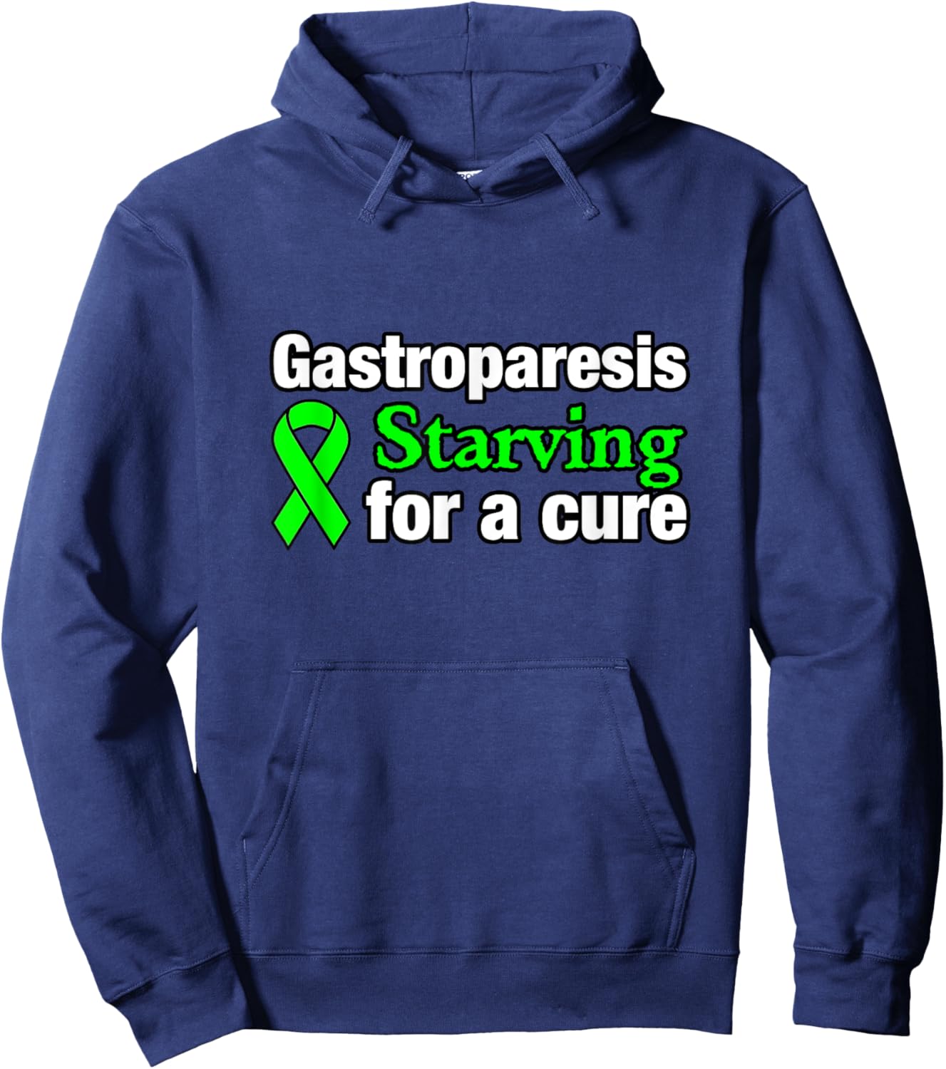 Gastroparesis Starving for a Cure Shirt Awareness Ribbon Hoodie - Hoodie | Navy