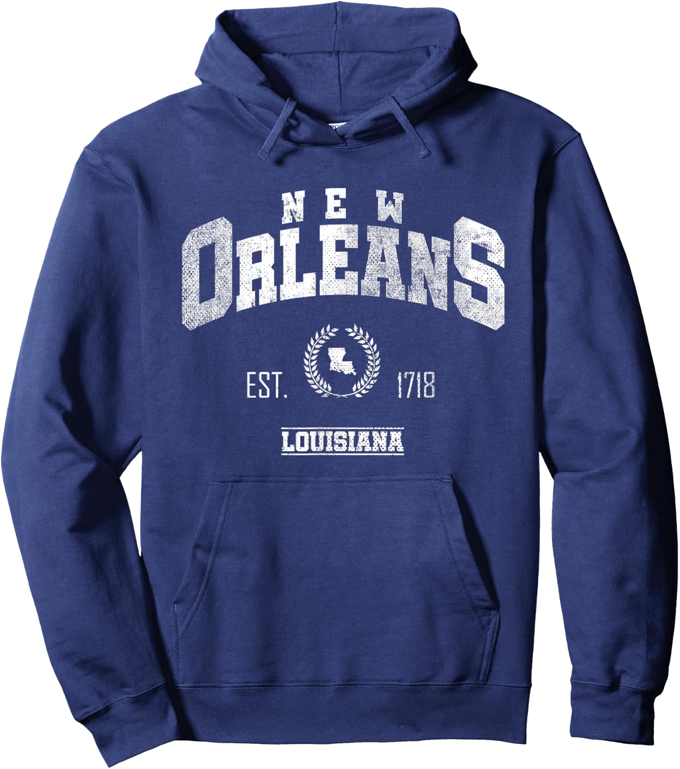 New Orleans LA | Louisiana | Vintage Throwback Hoodie - Hoodie | Navy