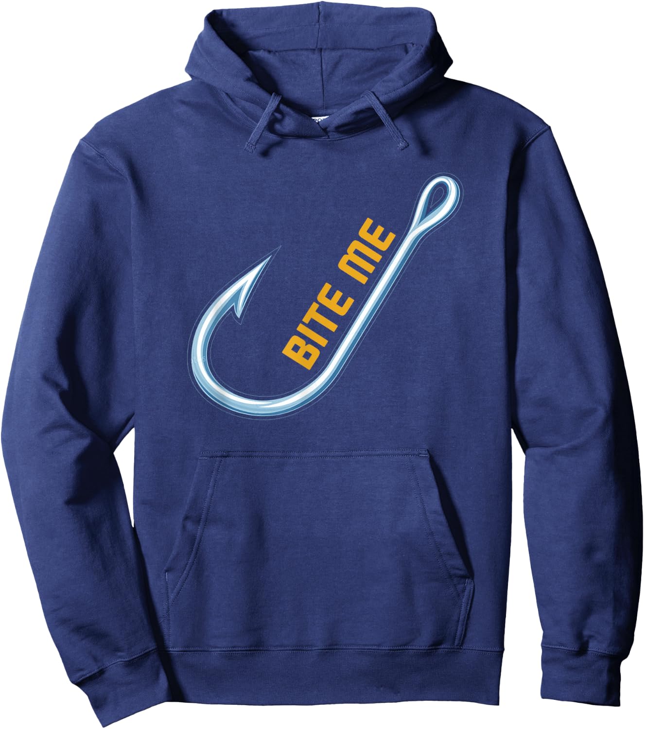 Bite Me Fishing T Shirt Hoodie - Hoodie | Navy