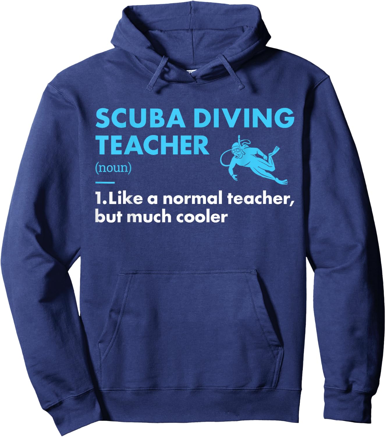 Scuba Diver Teacher Definition Scuba Diving Hoodie - Hoodie | Navy