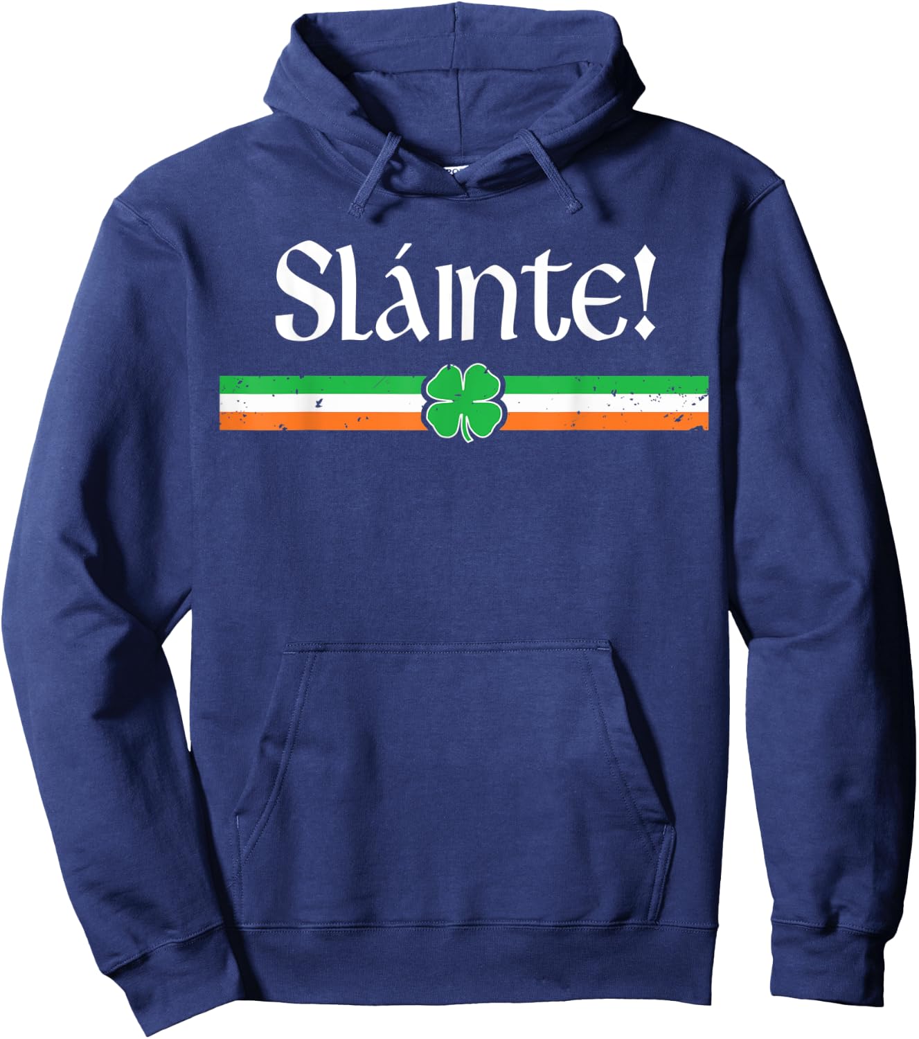 Slainte Shirt Irish Cheers Toast Shamrock St Paddys Day Hoodie - Hoodie | Navy