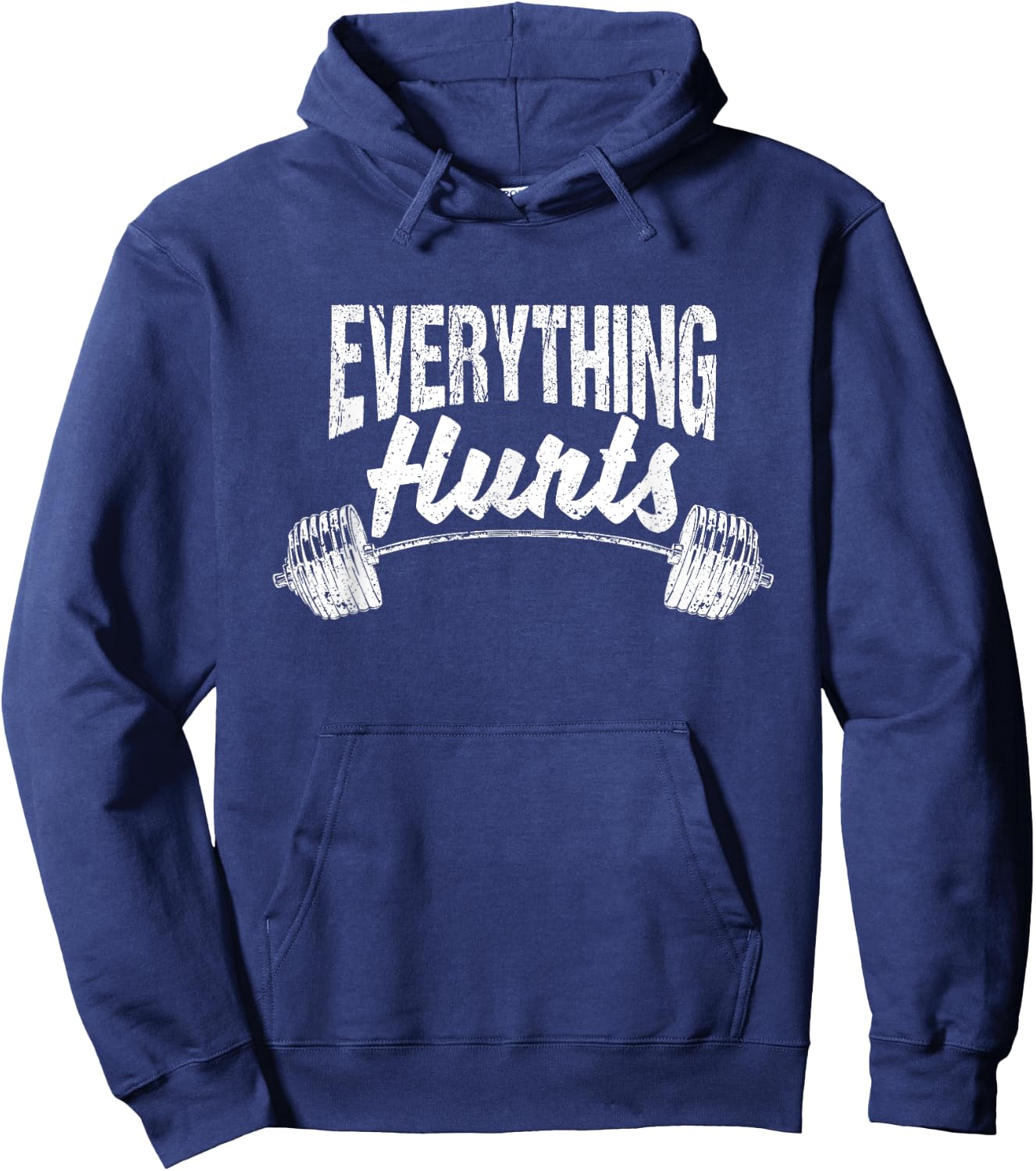 Everything Hurts Funny Gym Workout Athlete Personal Trainer Hoodie - Hoodie | Navy
