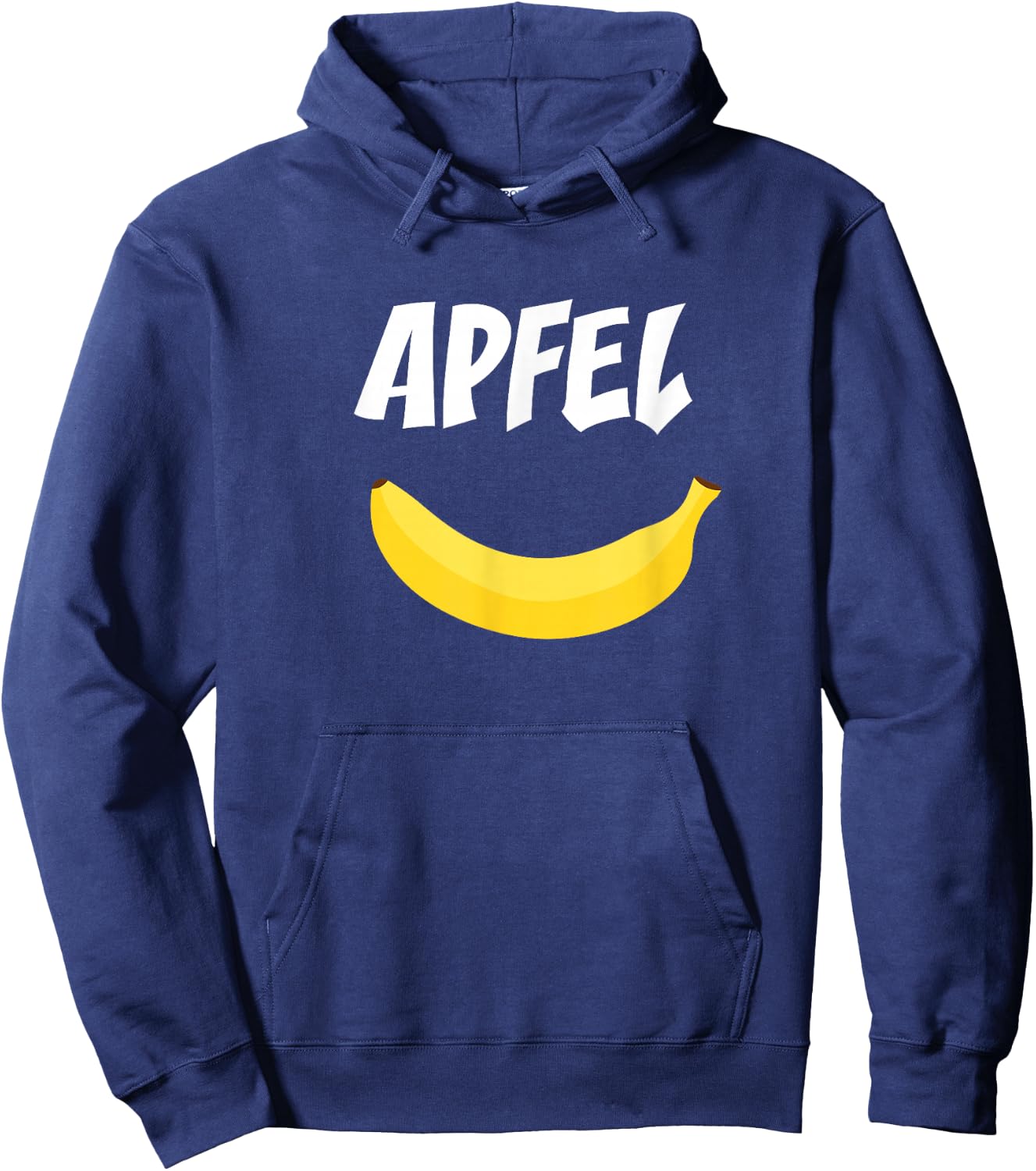 Apple with Banana Spring Summer Party Vegan Fruit , black Hoodie - Hoodie | Navy