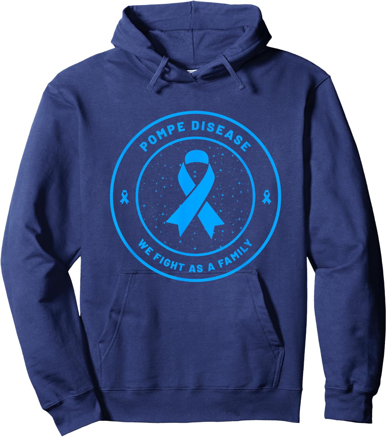 Pompe Disease Ribbon Awareness Family Support Gift Hoodie - Hoodie | Navy